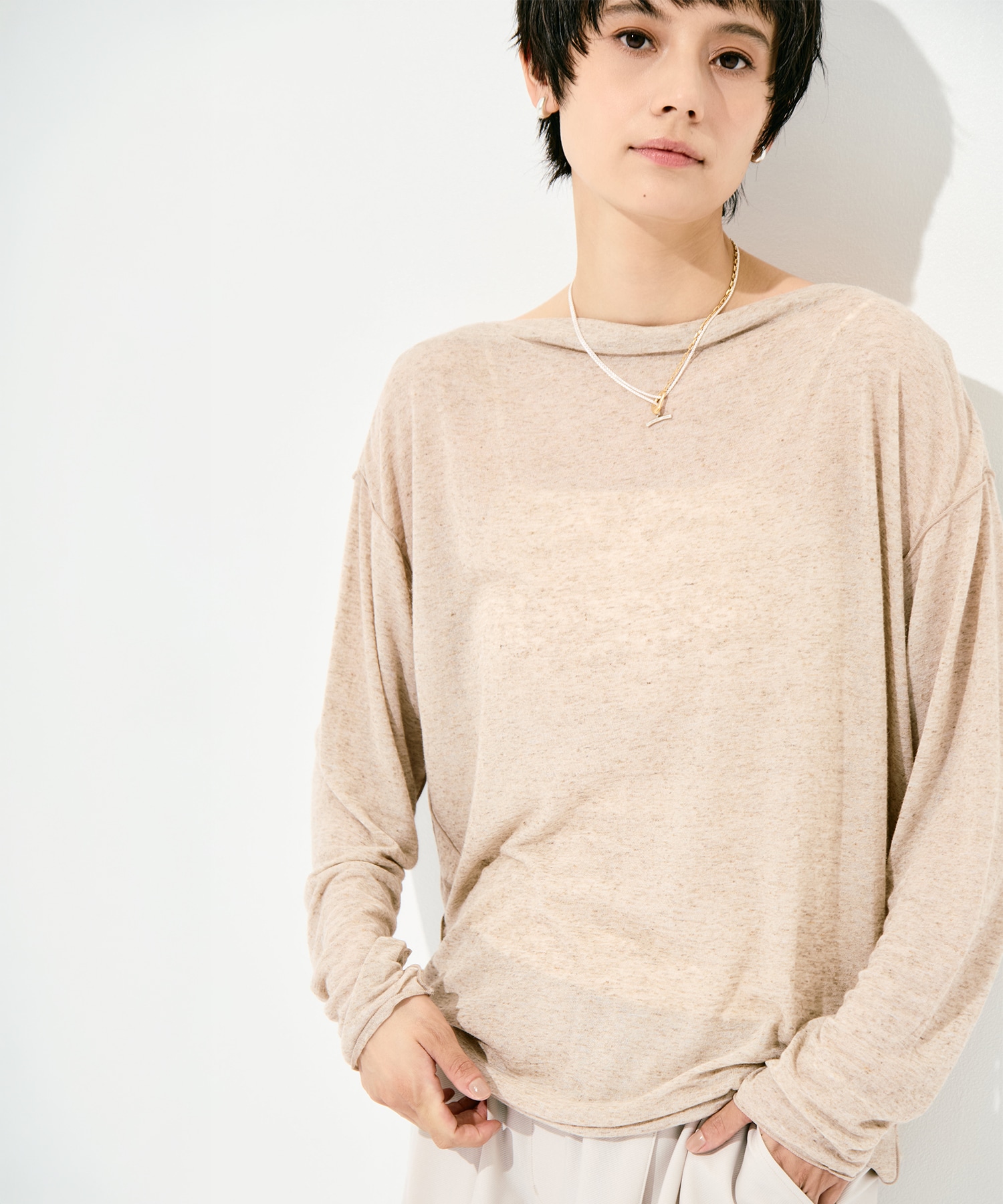 Draped Long Sleeve Pull Over GOOD PEOPLE GOOD STITCHING GOOD PRODUCT