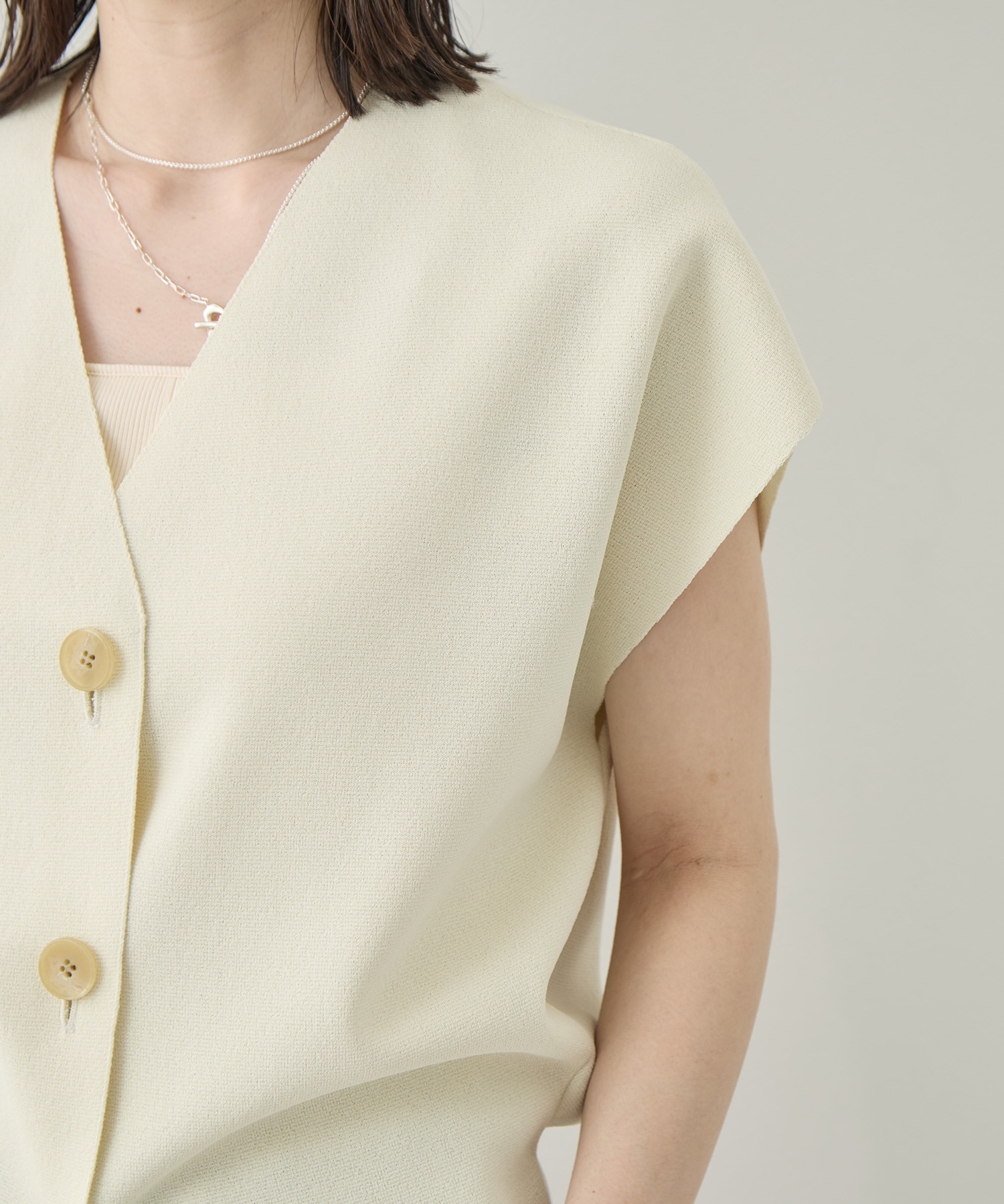 Dry Milano-rib Knit Vest WRAPINKNOT