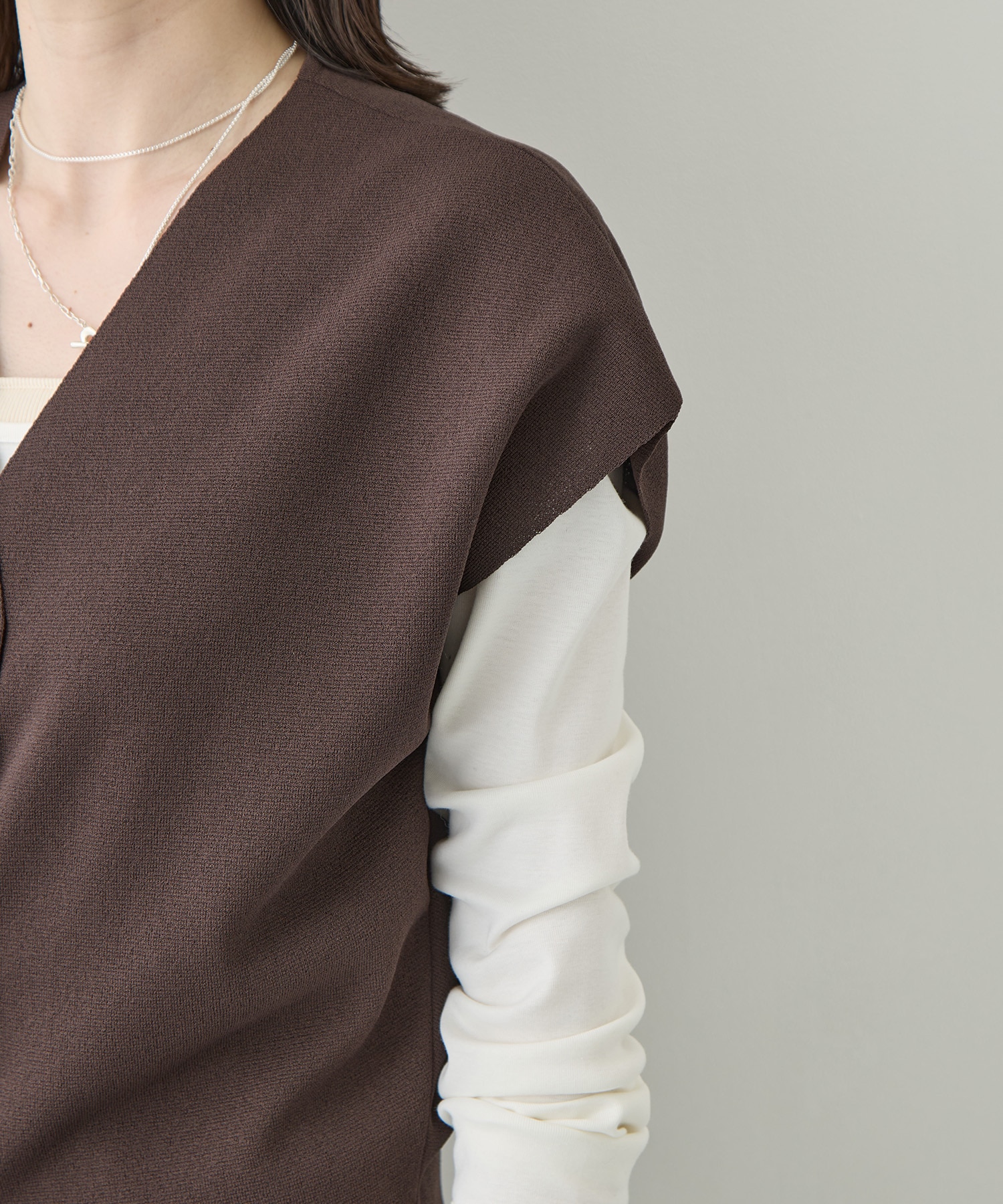 Dry Milano-rib Knit Vest WRAPINKNOT