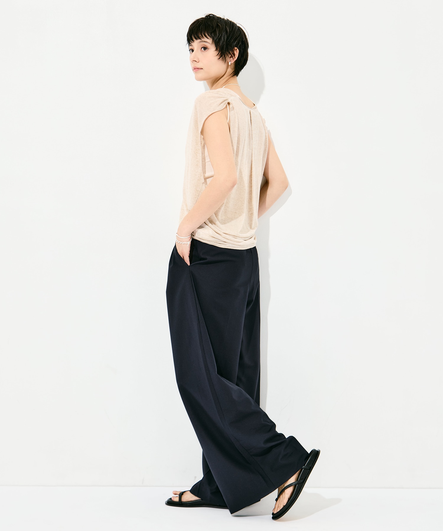 Draped No Sleeve Pull Over GOOD PEOPLE GOOD STITCHING GOOD PRODUCT