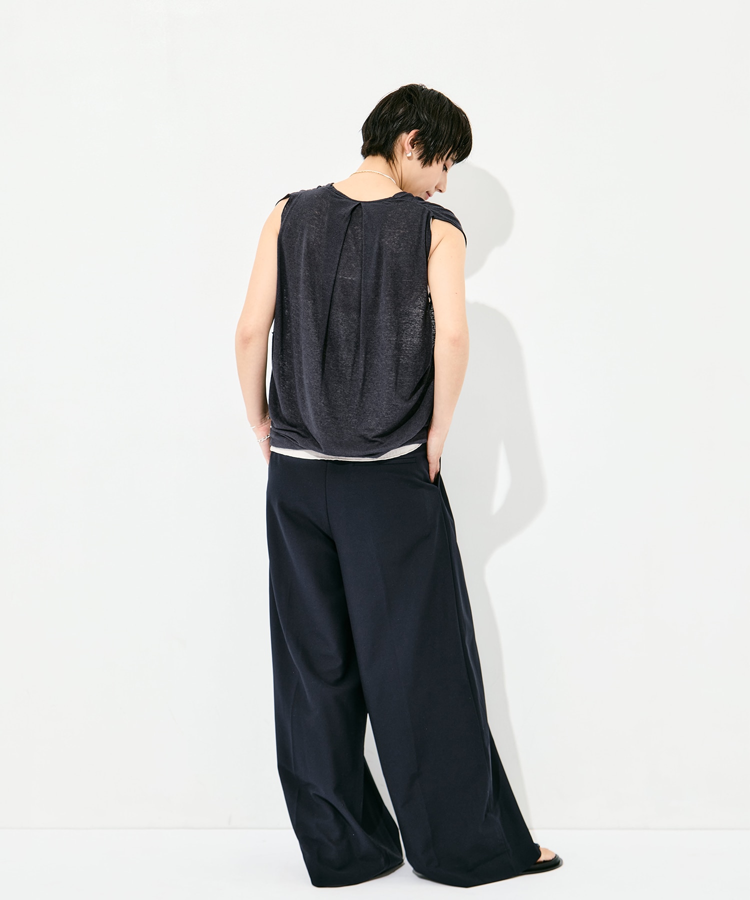 Draped No Sleeve Pull Over GOOD PEOPLE GOOD STITCHING GOOD PRODUCT