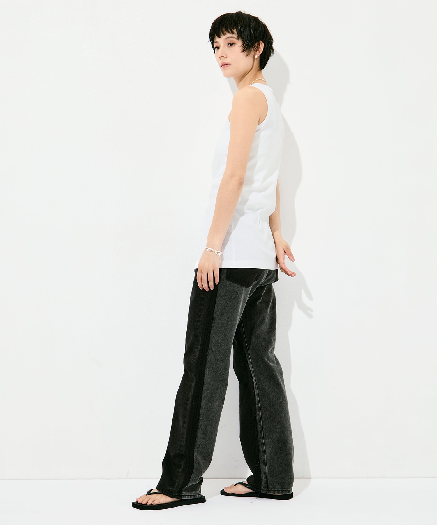 Sanfokin Cotton Slit Tanc-top WRAPINKNOT