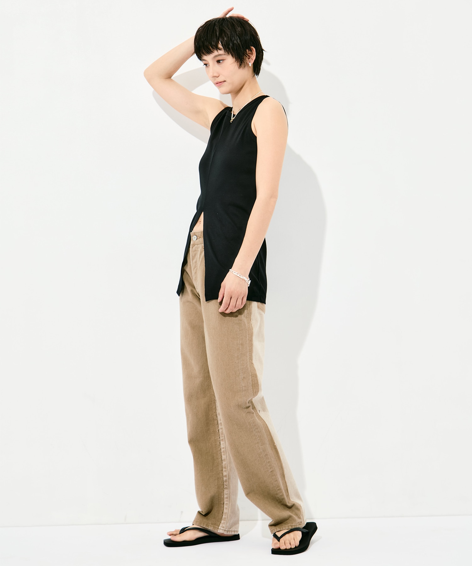 Sanfokin Cotton Slit Tanc-top WRAPINKNOT