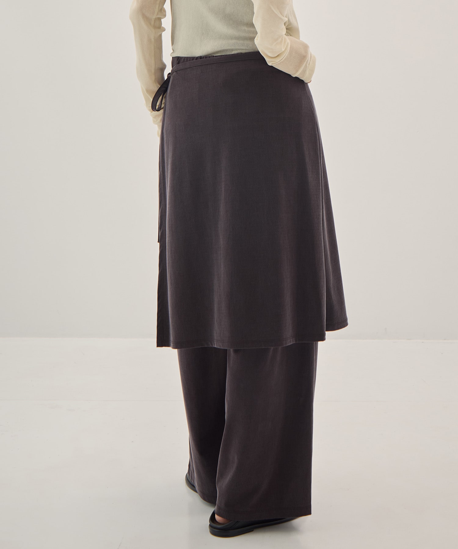 Peach Saten Layered Apron Pants PHEENY