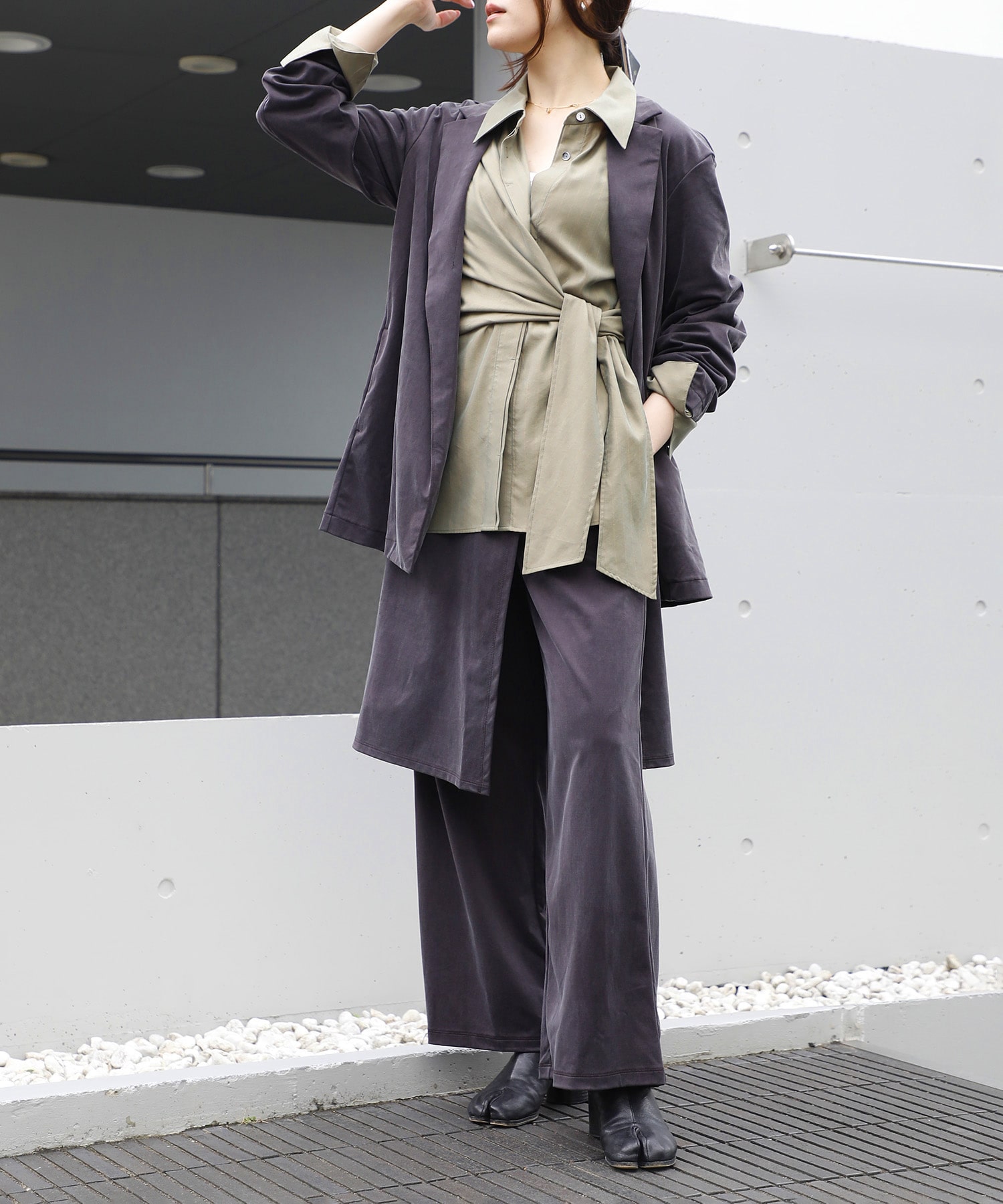 Peach Saten Shirt Jacket PHEENY