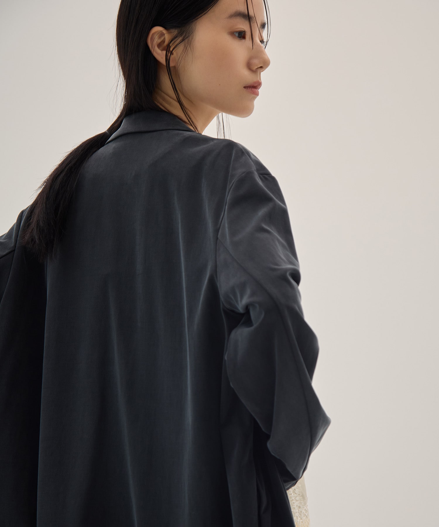 Peach Saten Shirt Jacket PHEENY