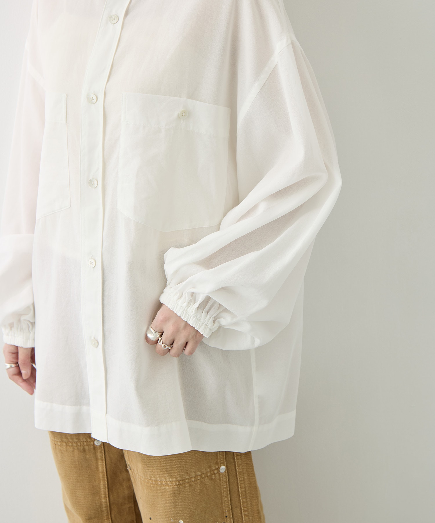 COTTON GEORGETTE OVER SHIRTS TOURNON.