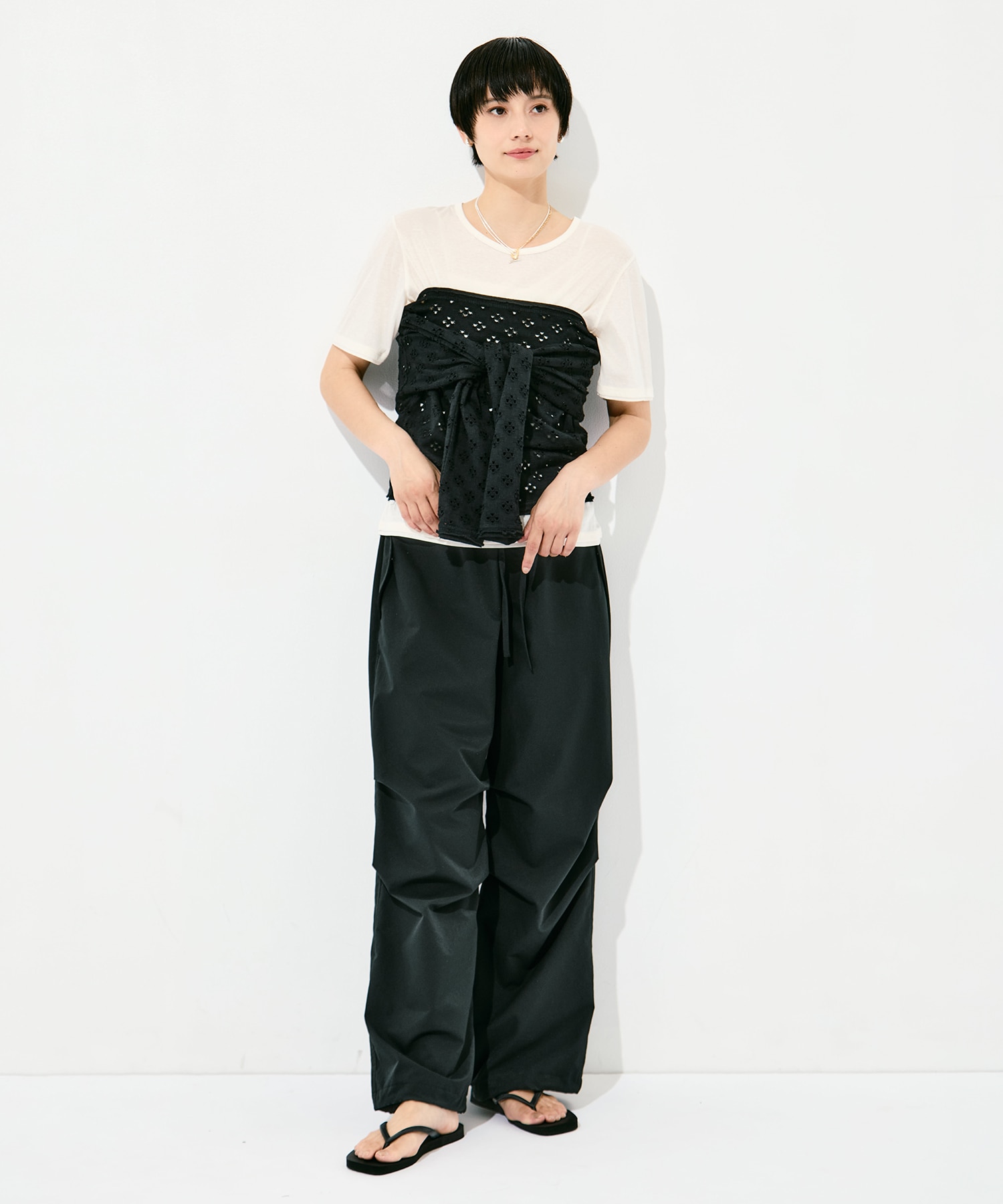 Two-Ways Spencer Basque Shirt - Cutwork RhodolirioN