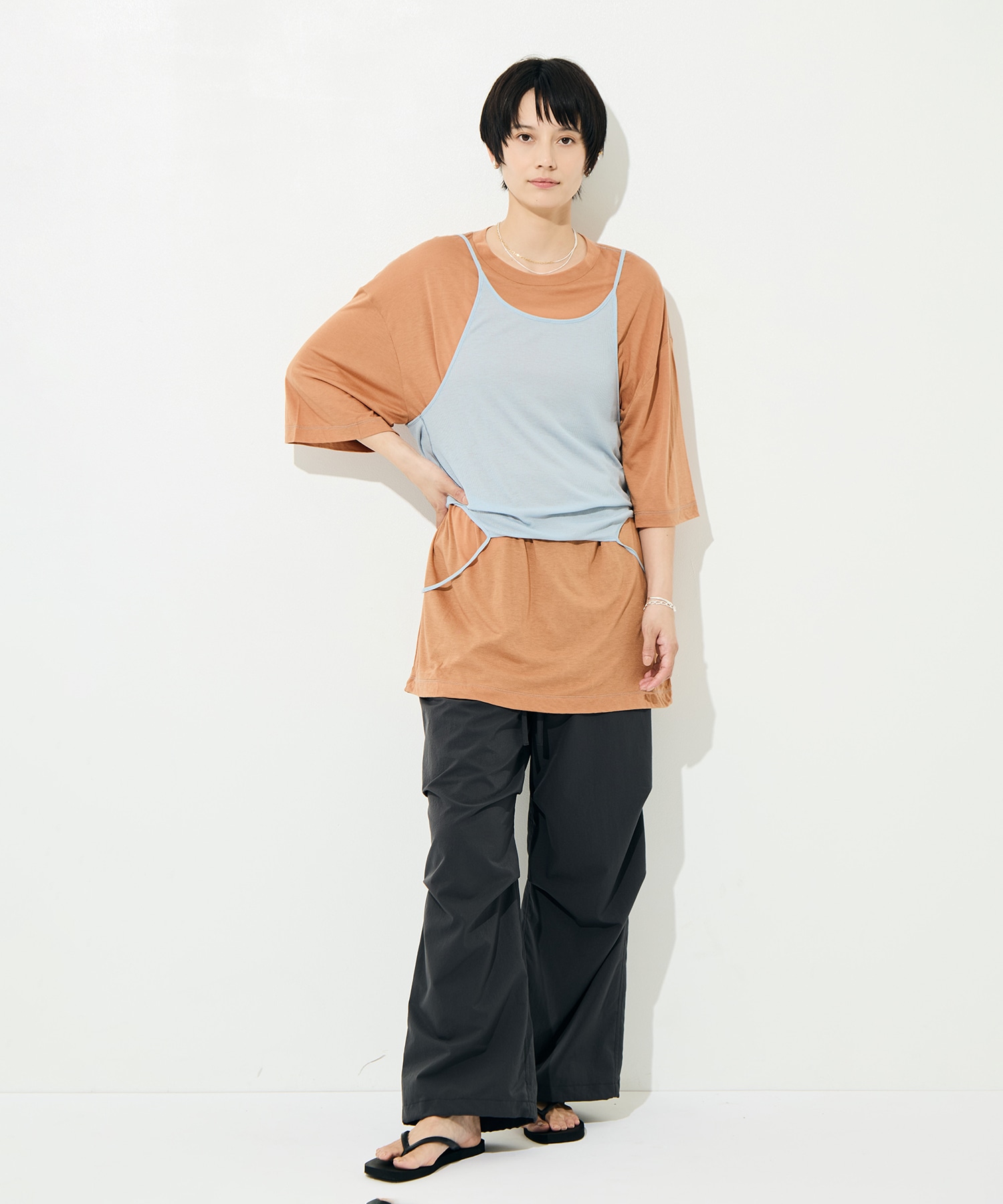 Camisole Top & Loose-fitting Tee - Unit Tops RhodolirioN