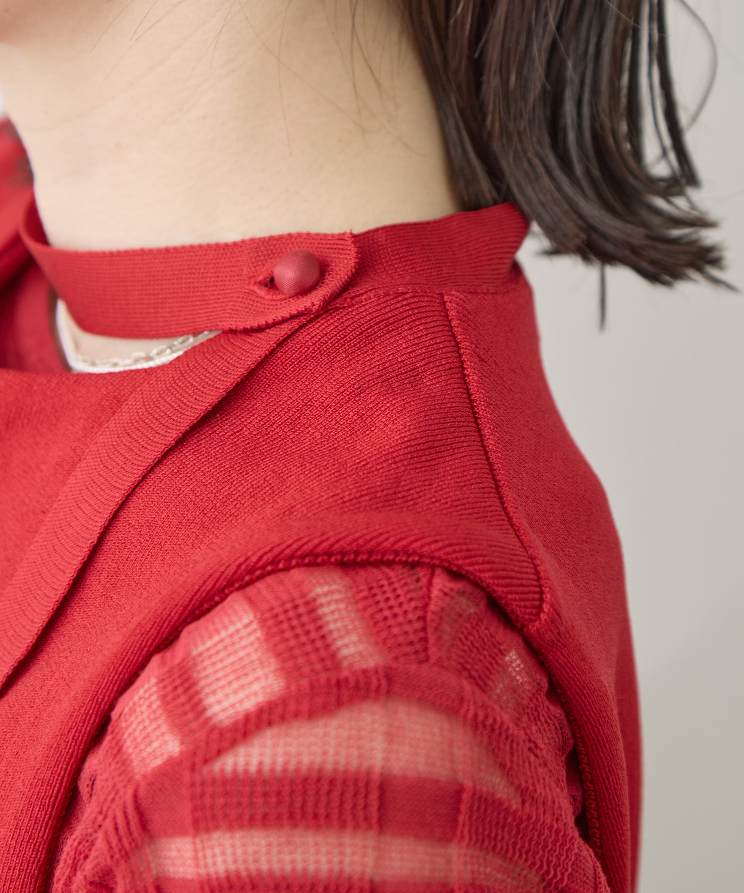 CURVED HEM KNIT TOPS TAN