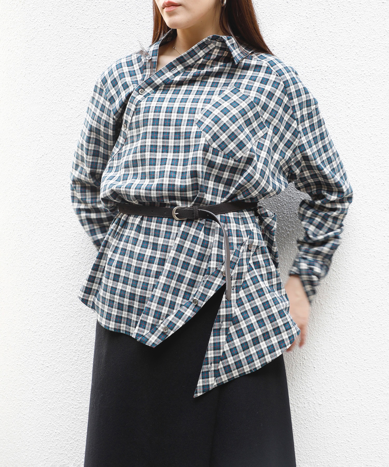 Check Diagonal Shirt INSCRIRE