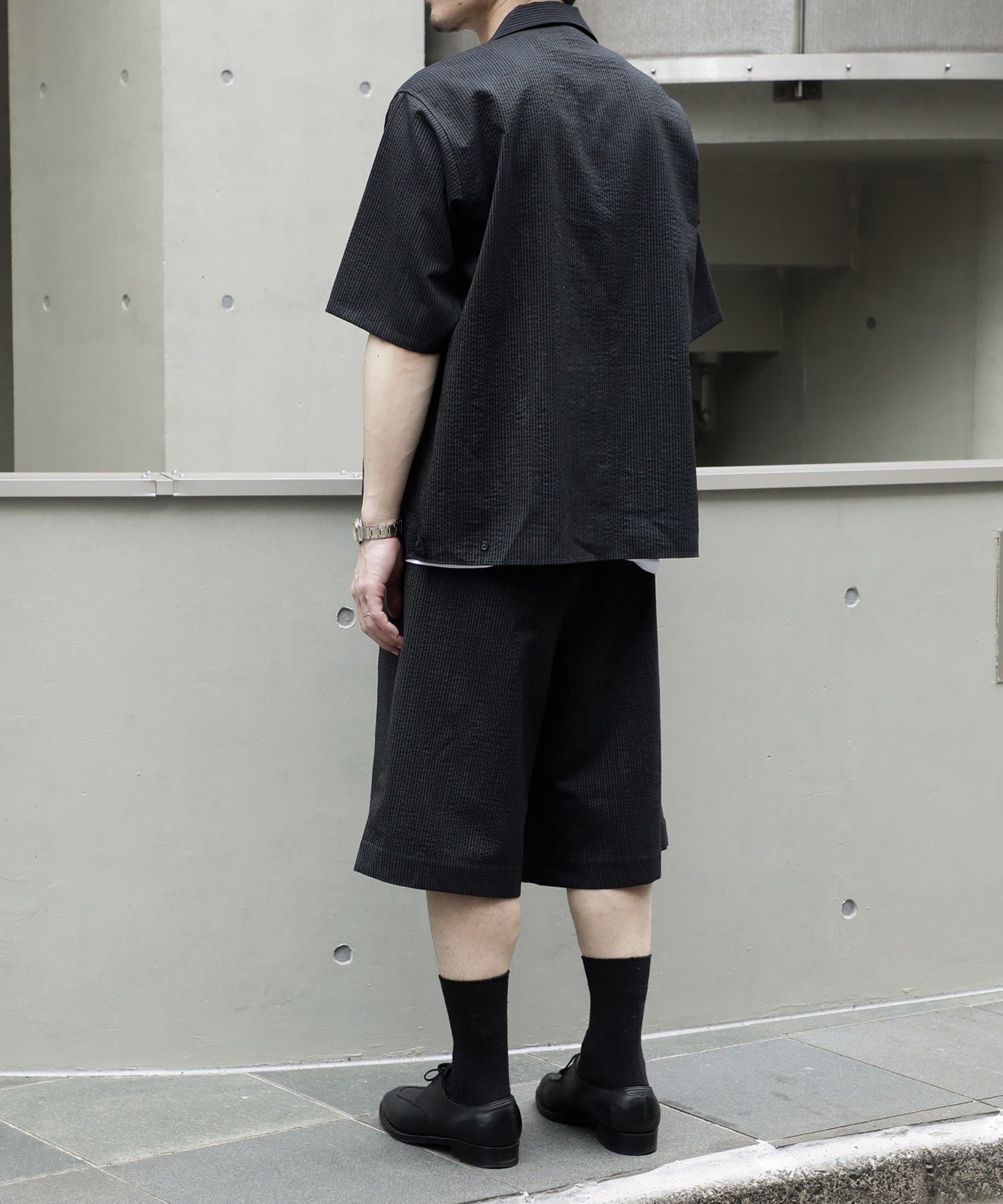別注OPEN COLLAR S/S SHIRT WITH HEM TAB marka