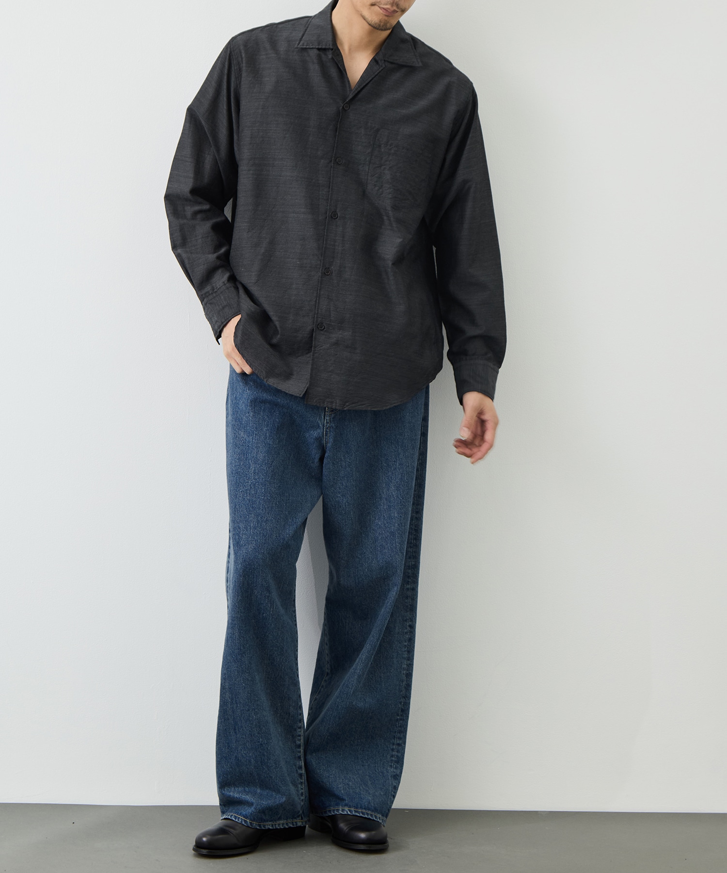 OPEN COLLAR L/S SHIRT marka
