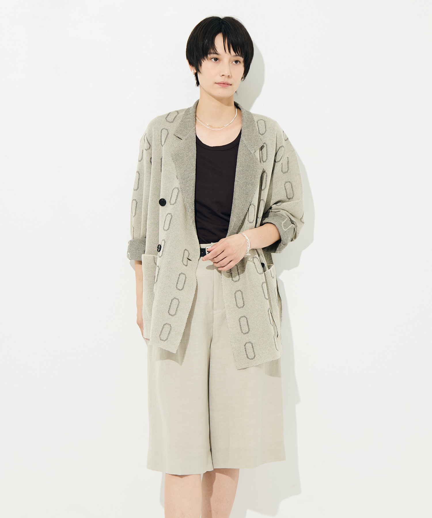 Dry Sheer Milano Knit Jacket WRAPINKNOT