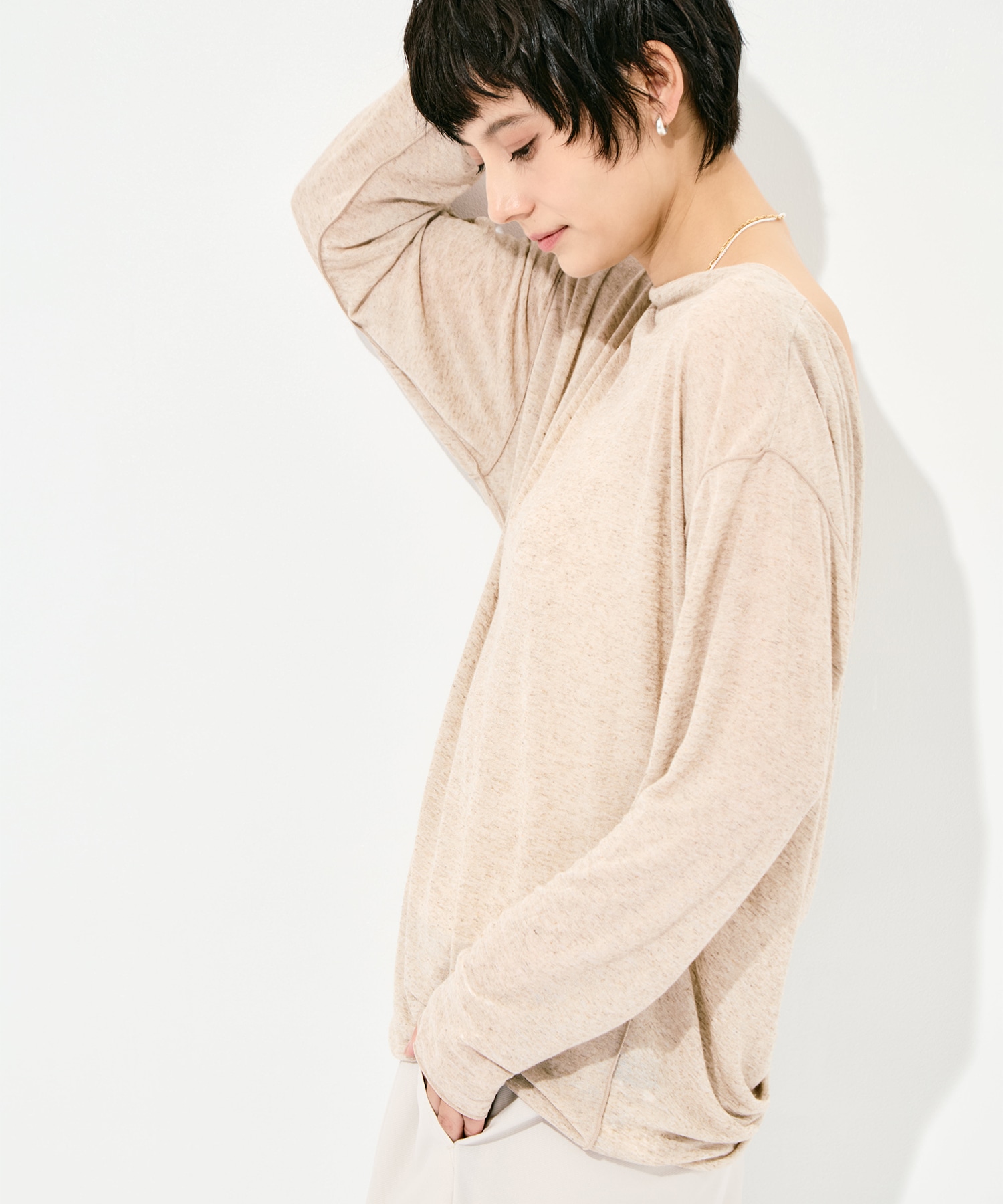 Draped Long Sleeve Pull Over GOOD PEOPLE GOOD STITCHING GOOD PRODUCT