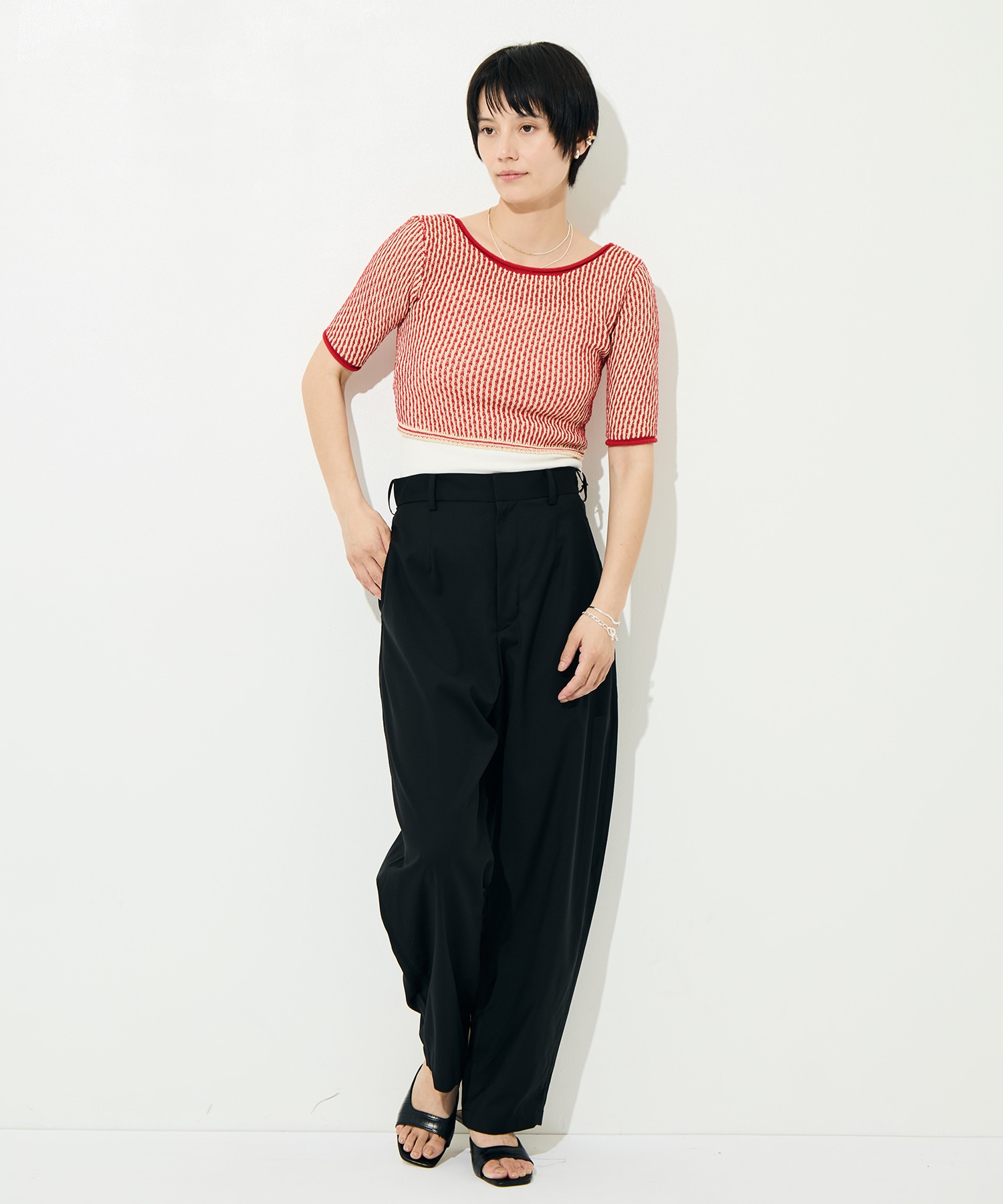 RIPPLE LACE-UP KNIT muller of yoshiokubo