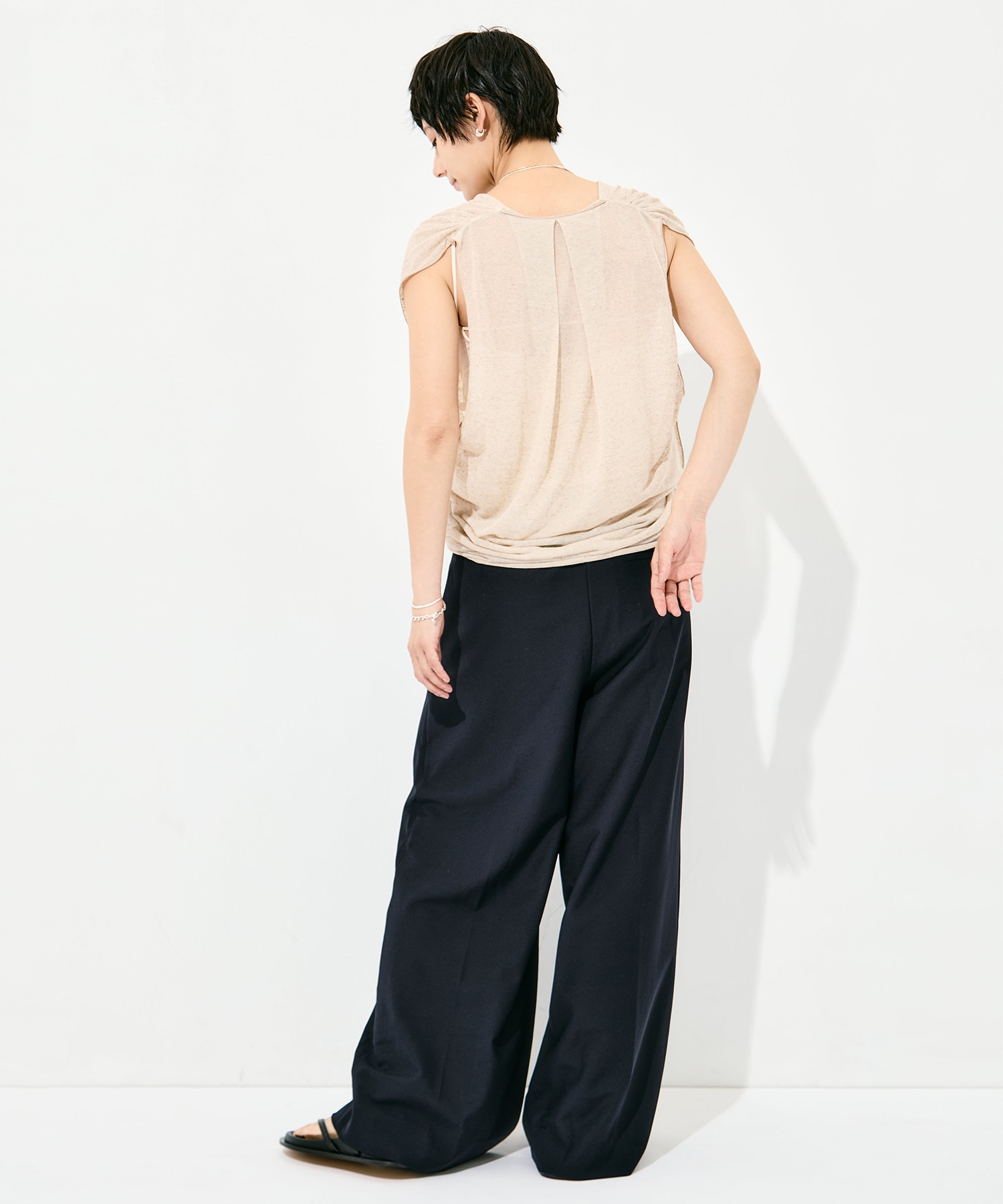 Draped No Sleeve Pull Over GOOD PEOPLE GOOD STITCHING GOOD PRODUCT