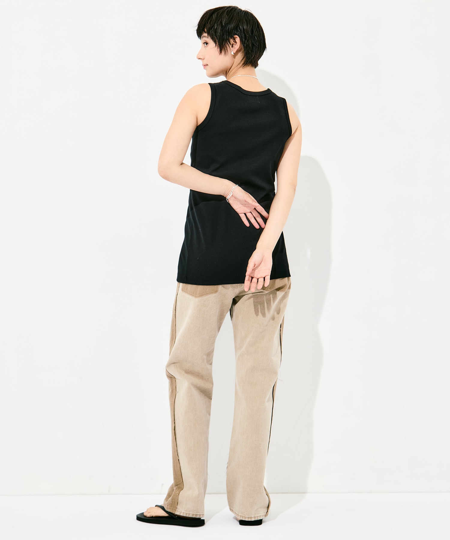 Sanfokin Cotton Slit Tanc-top WRAPINKNOT