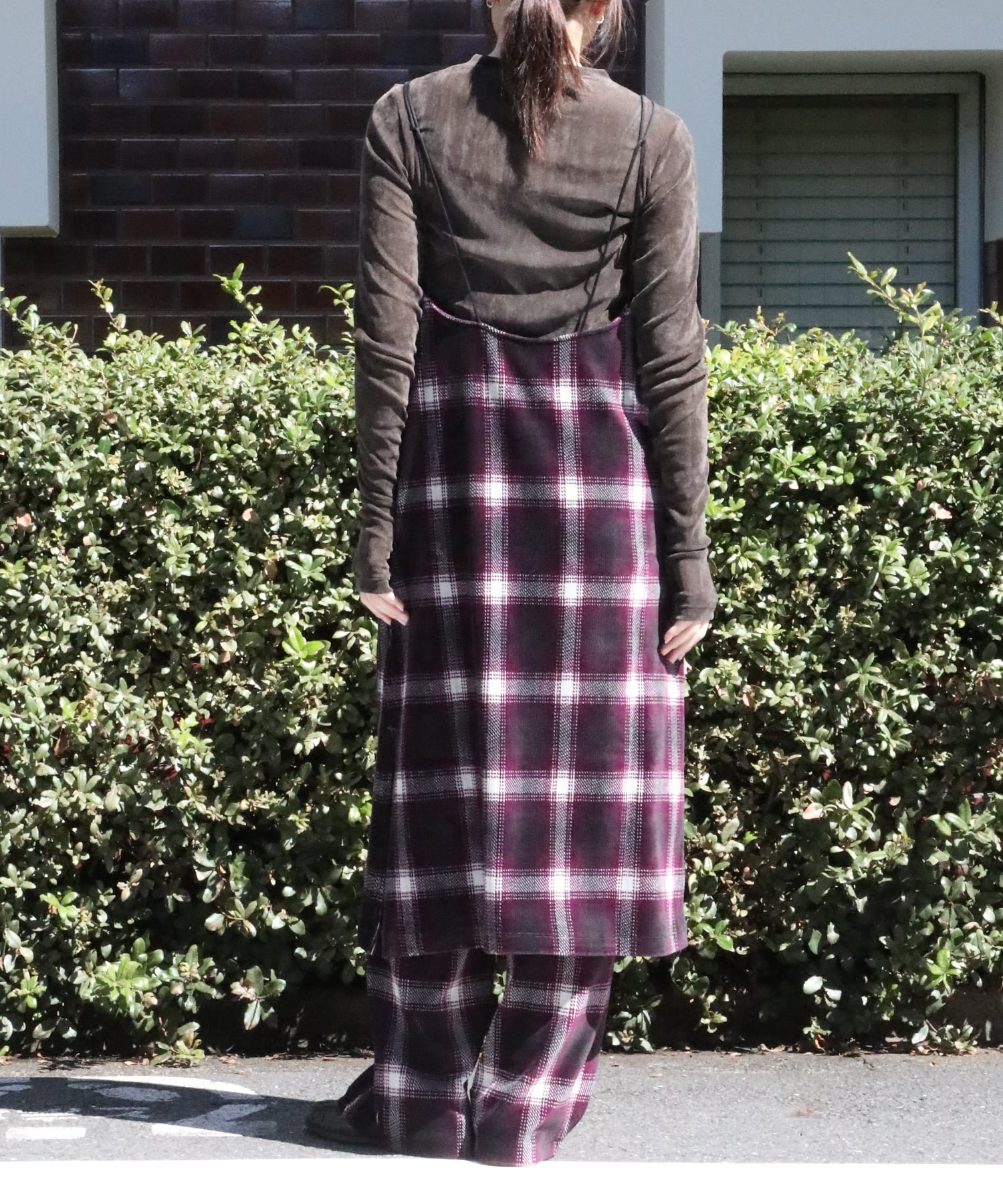 別注Ombre Check Camisole Dress PHEENY