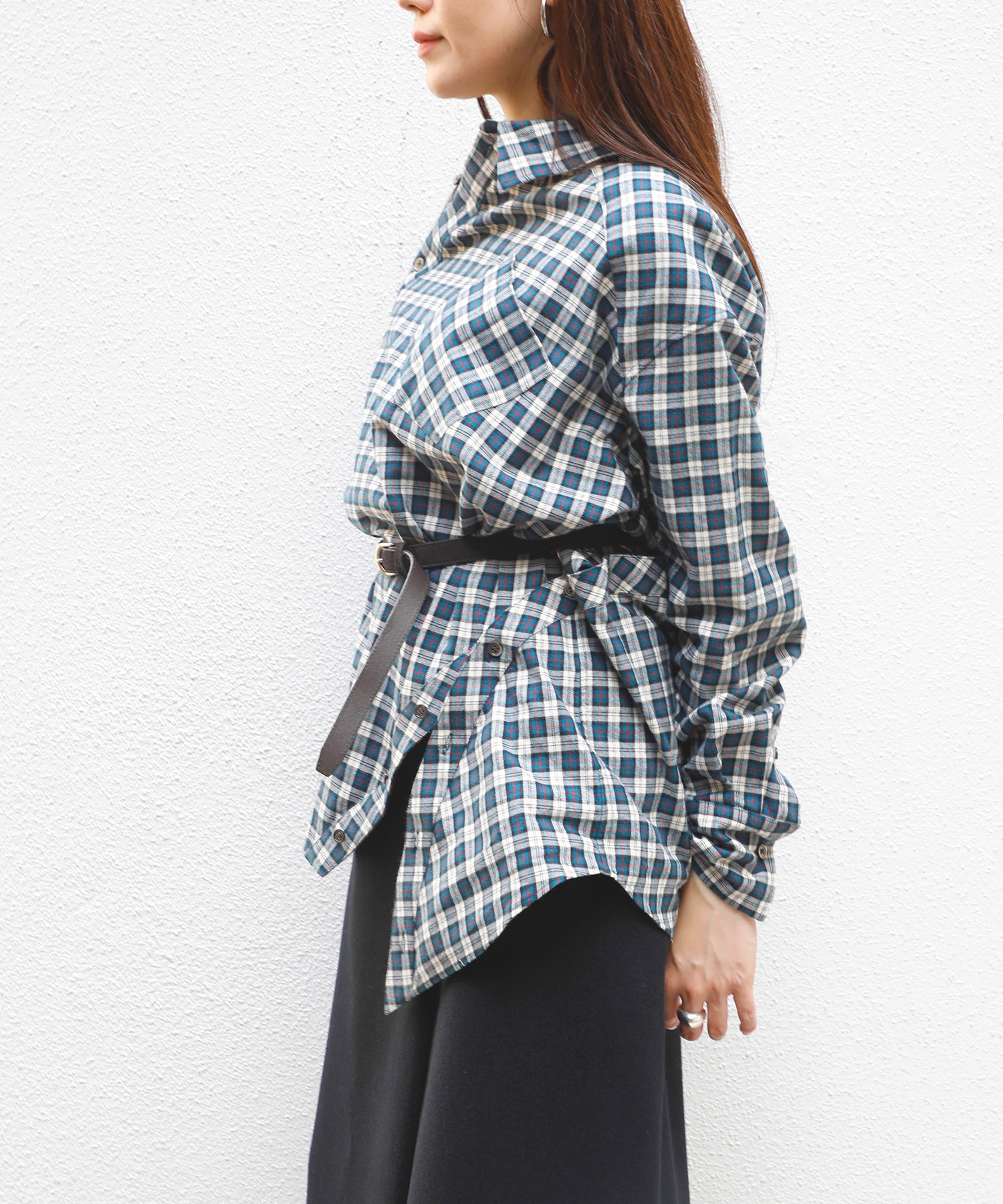 Check Diagonal Shirt INSCRIRE