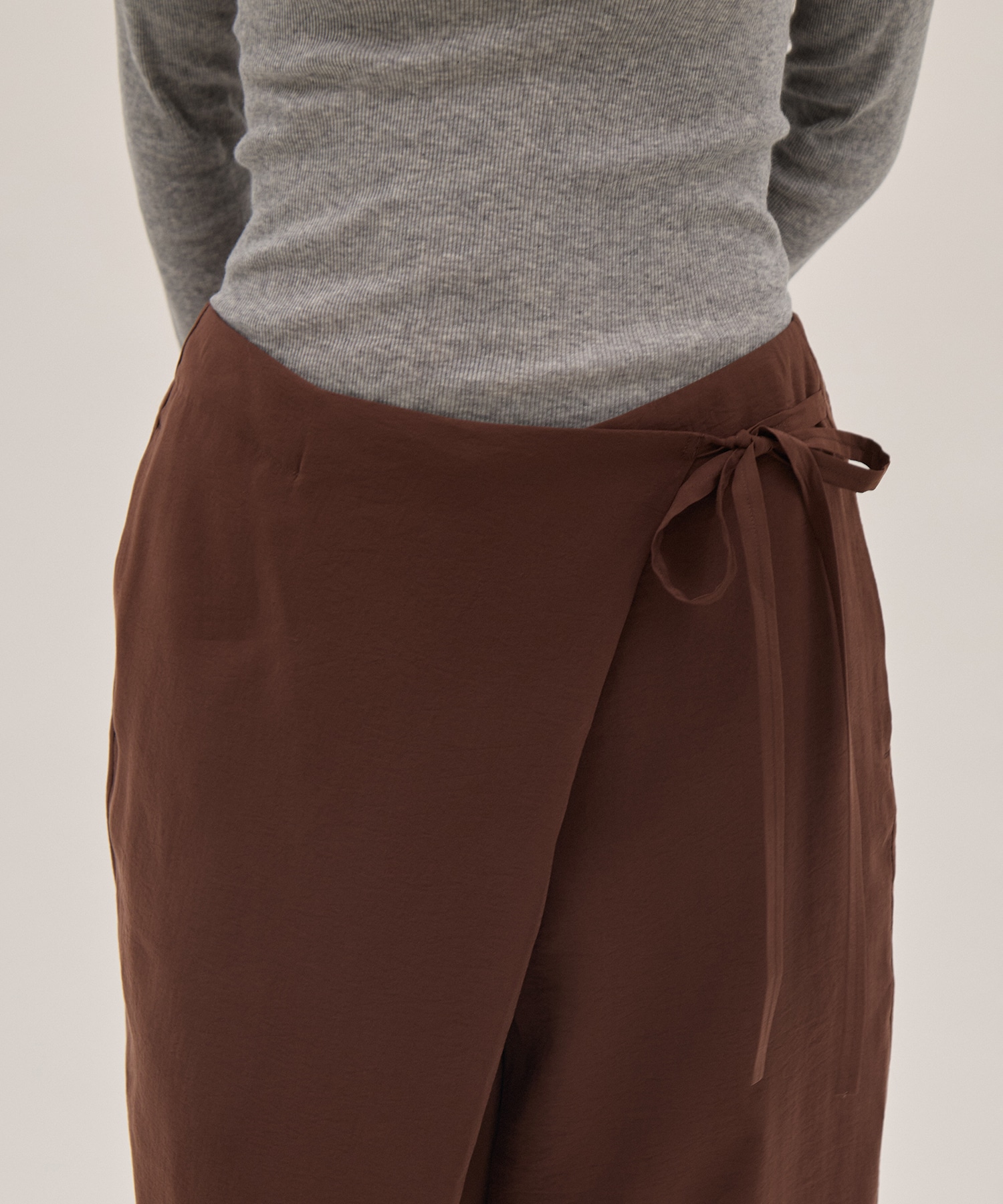 RAYON-POLYESTER BROAD TROUSERS YLEVE
