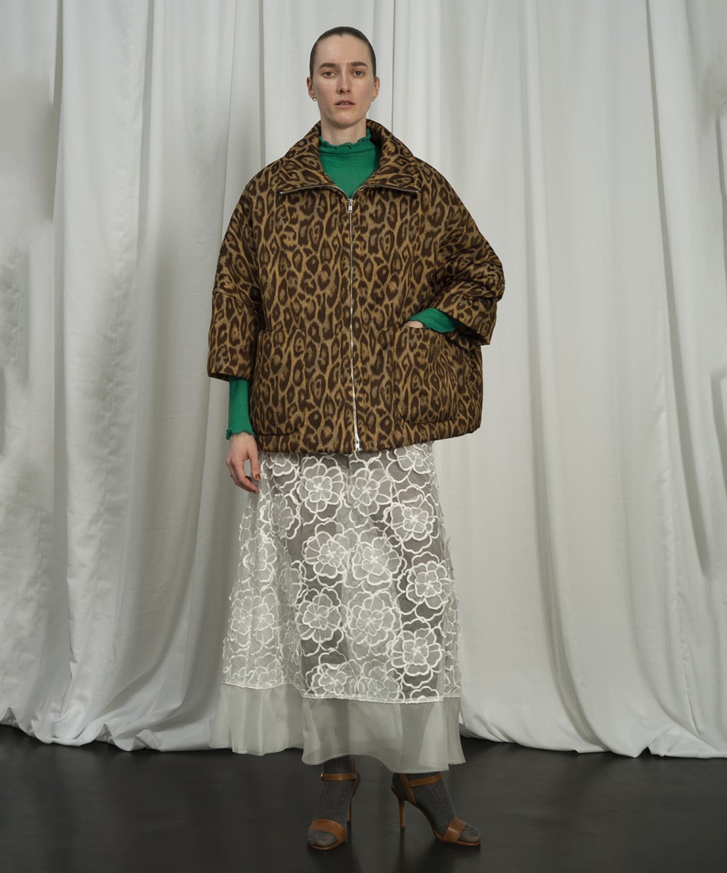 JACQUARD LEOPARD BATTING CT TOURNON.