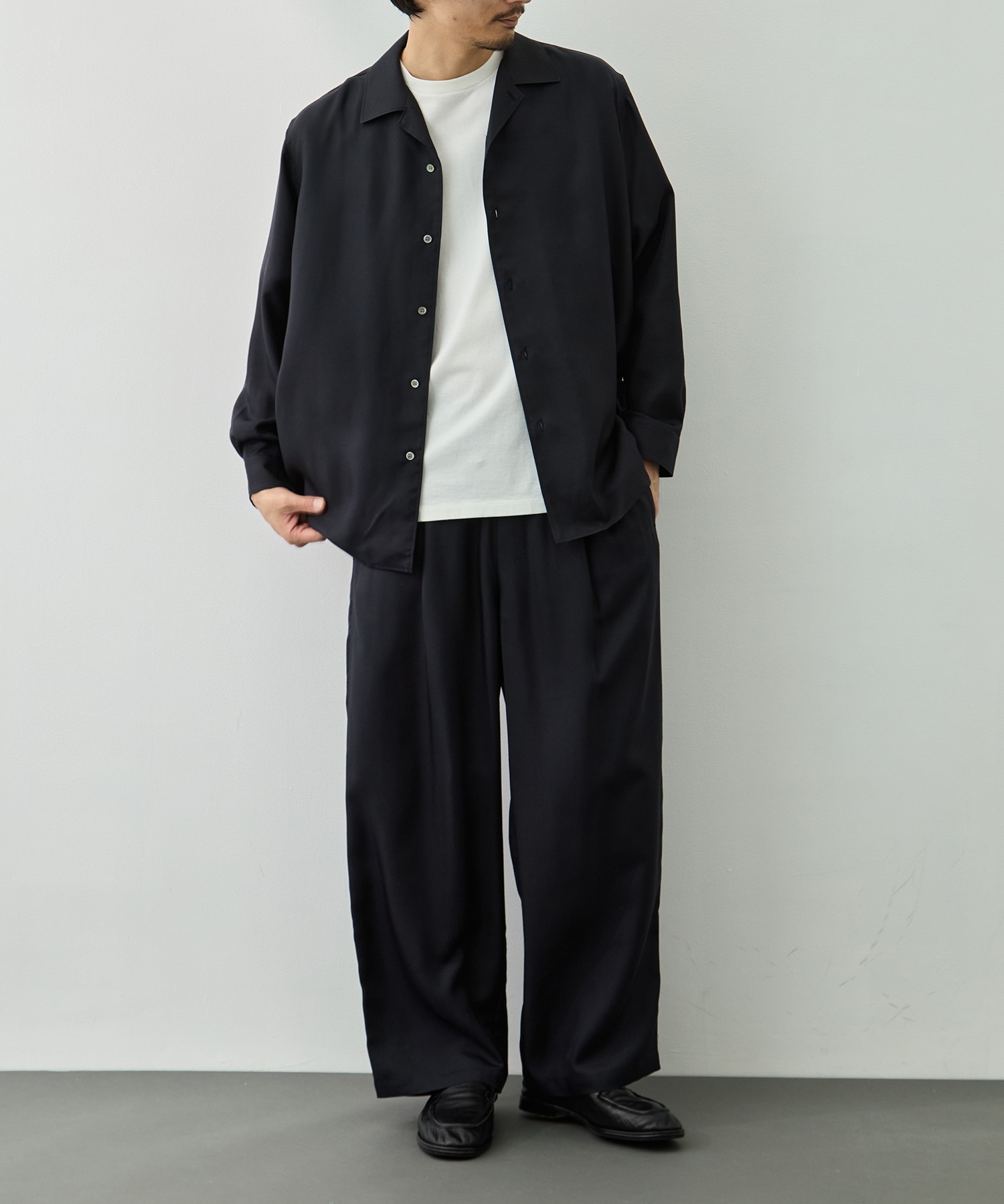 VACANCES / WASHABLE MATTE SILK LS SHIRT BODHI