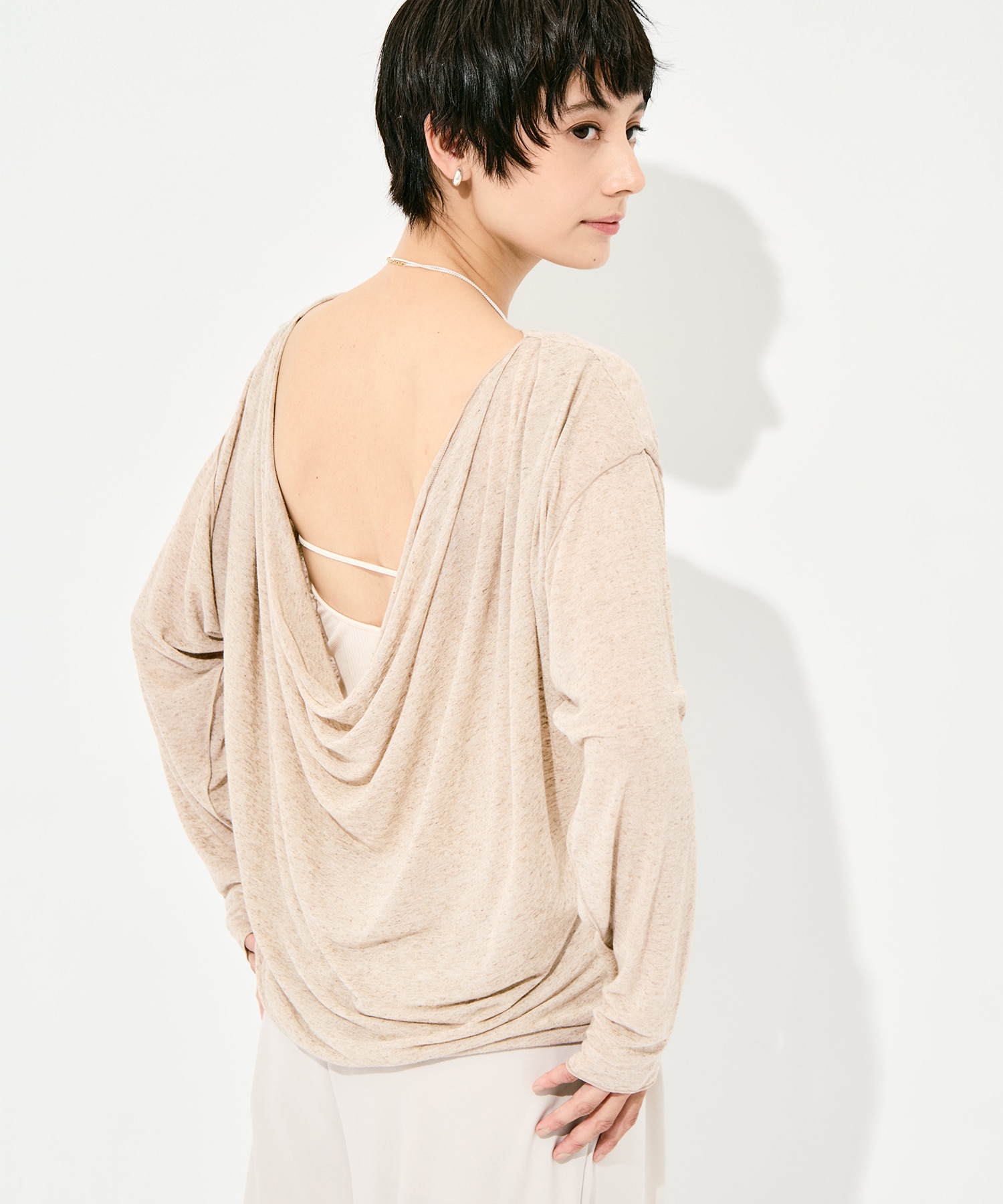 Draped Long Sleeve Pull Over GOOD PEOPLE GOOD STITCHING GOOD PRODUCT