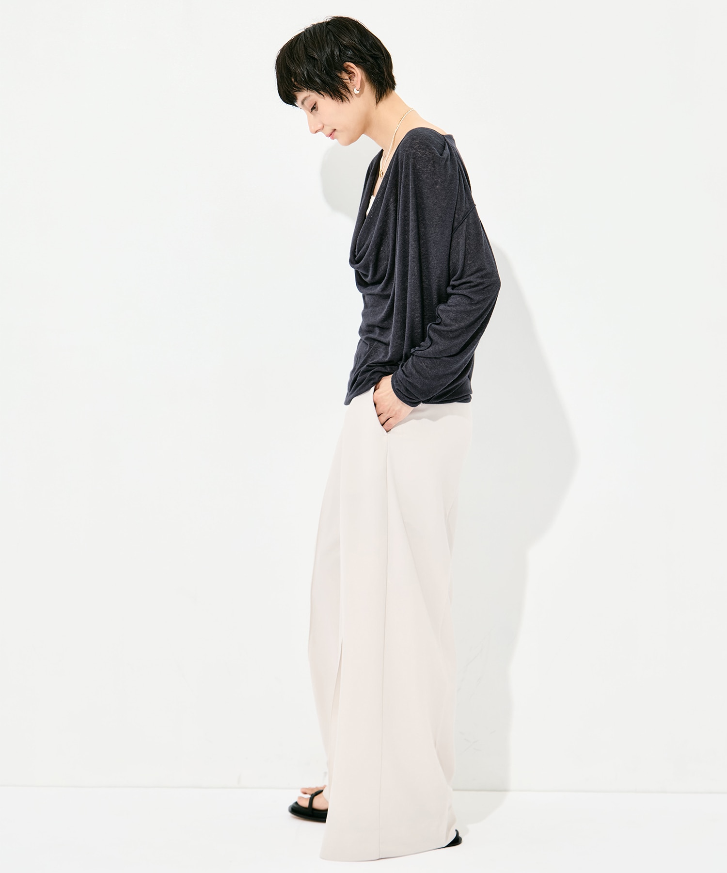 Draped Long Sleeve Pull Over GOOD PEOPLE GOOD STITCHING GOOD PRODUCT