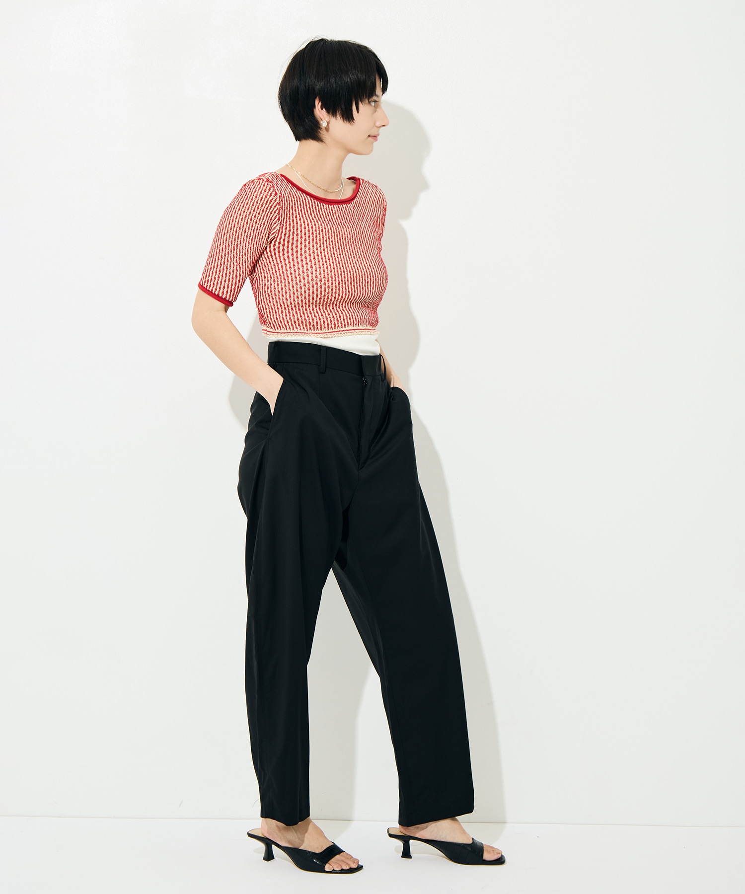 RIPPLE LACE-UP KNIT muller of yoshiokubo