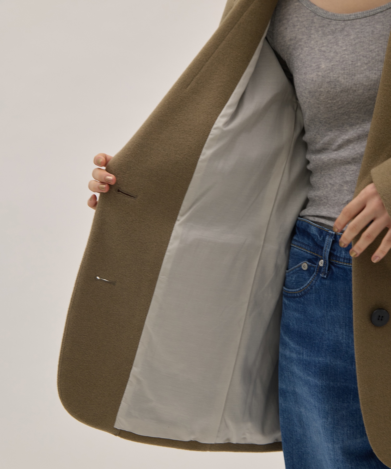 Needle rever stretch Jacket Coat PHEENY
