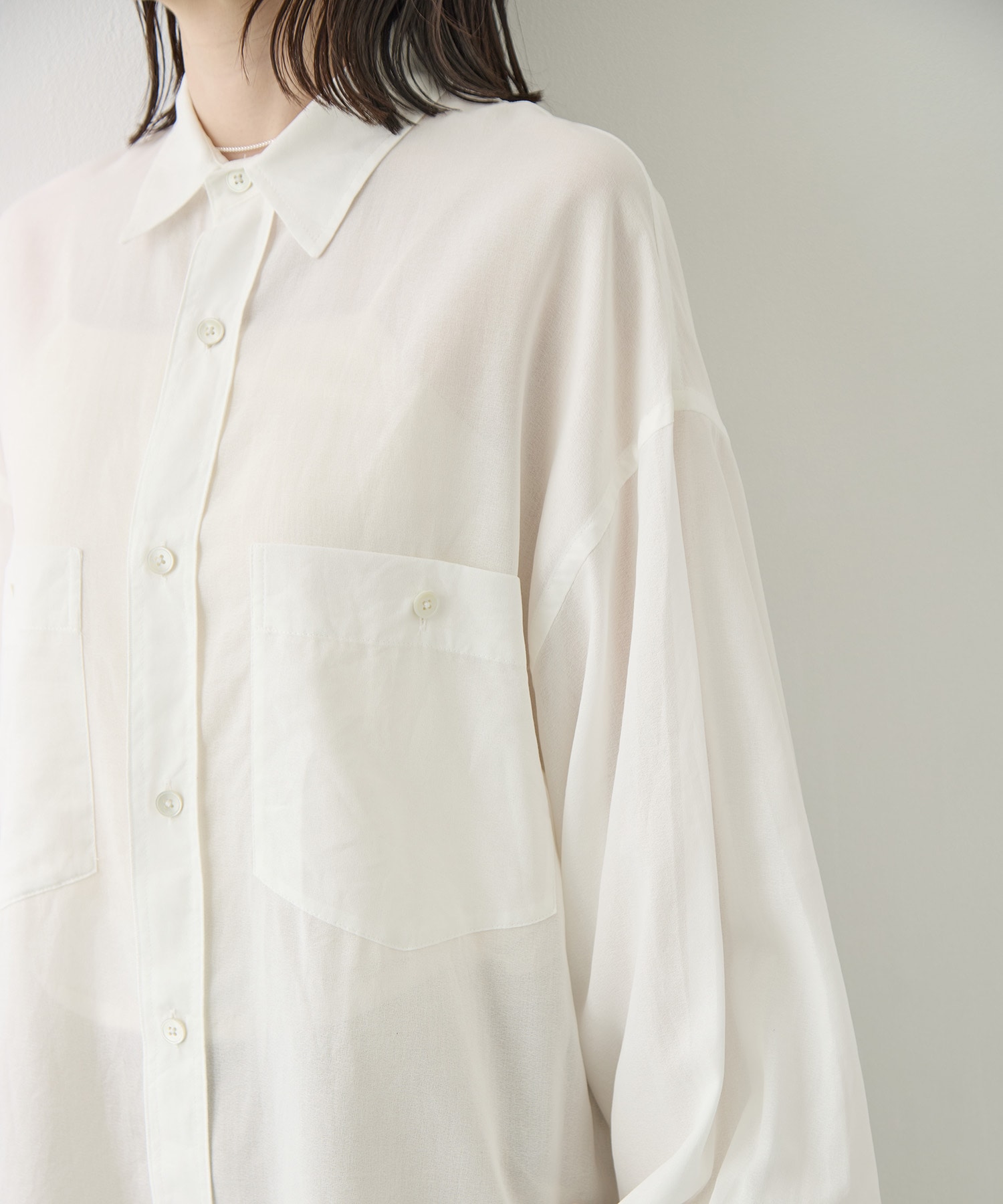 COTTON GEORGETTE OVER SHIRTS TOURNON.