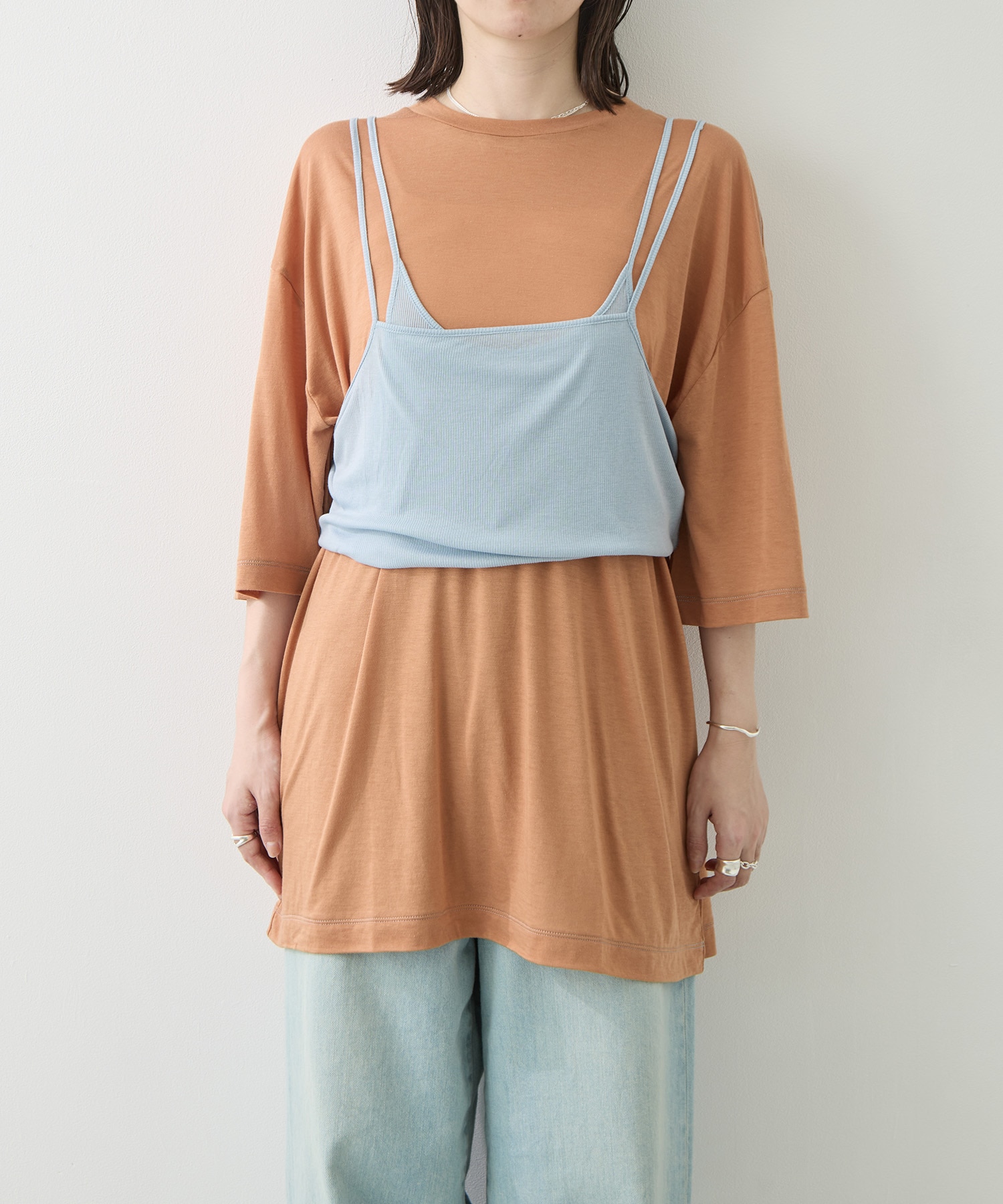 Camisole Top & Loose-fitting Tee - Unit Tops RhodolirioN