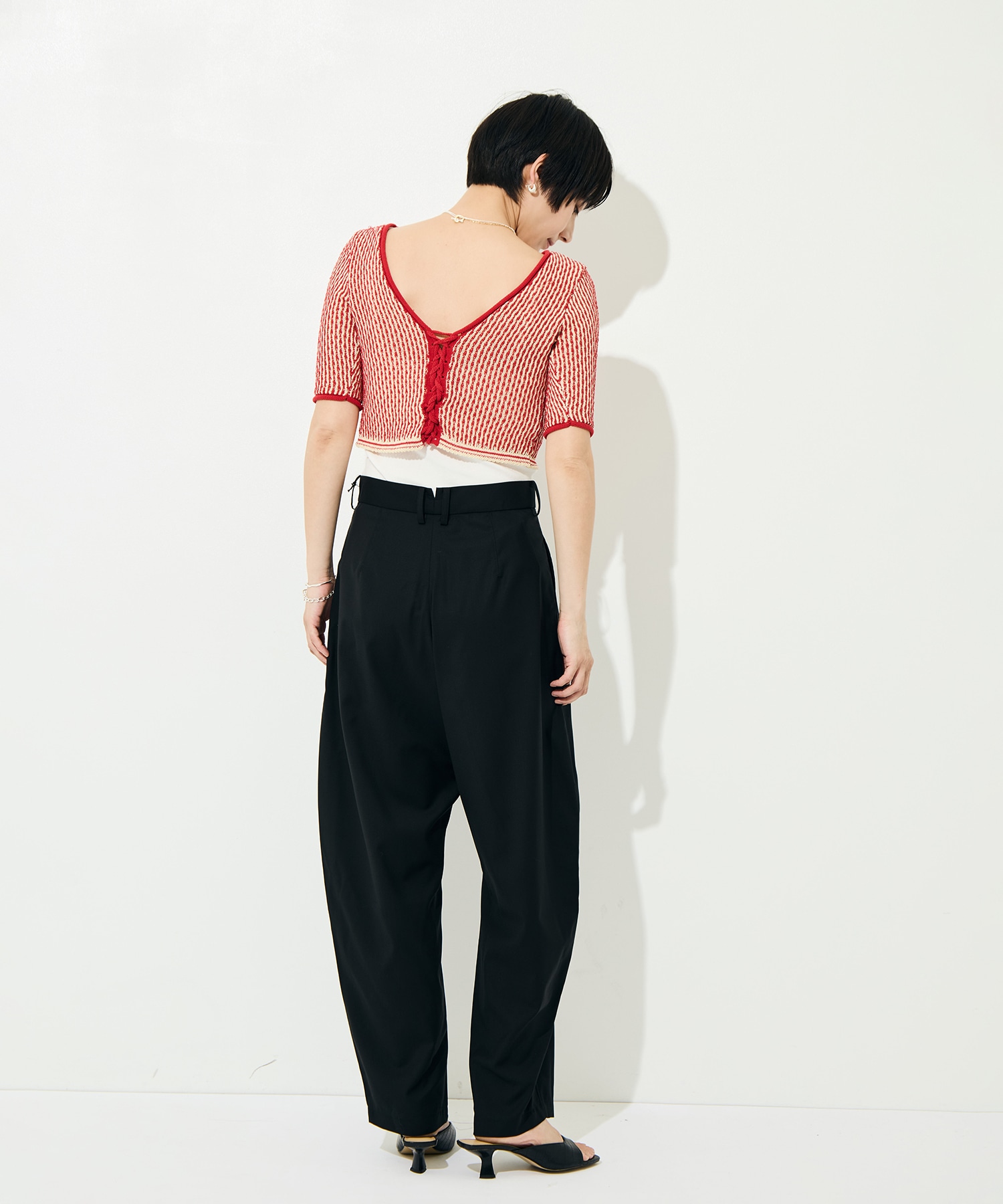 RIPPLE LACE-UP KNIT muller of yoshiokubo