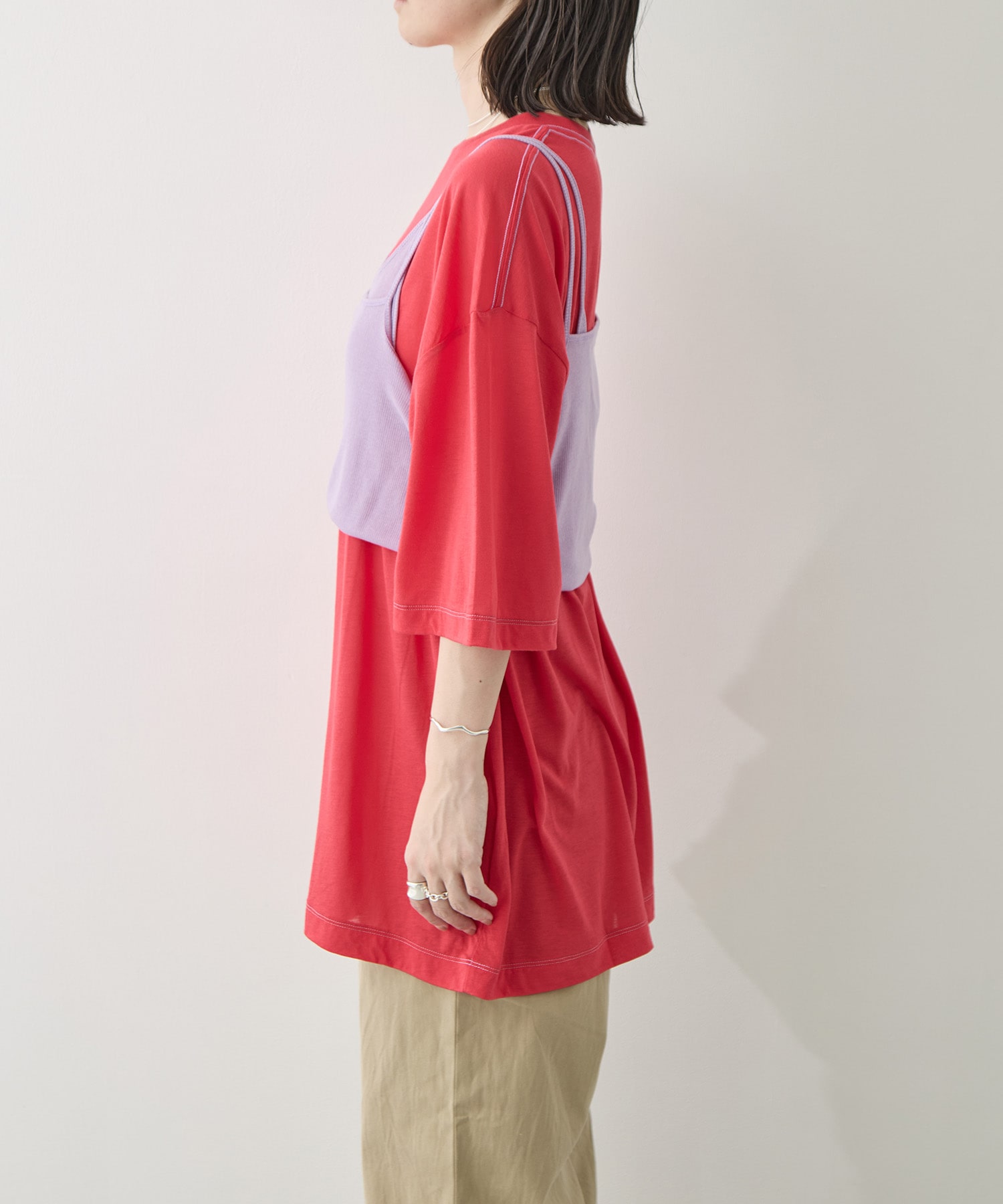 Camisole Top & Loose-fitting Tee - Unit Tops RhodolirioN