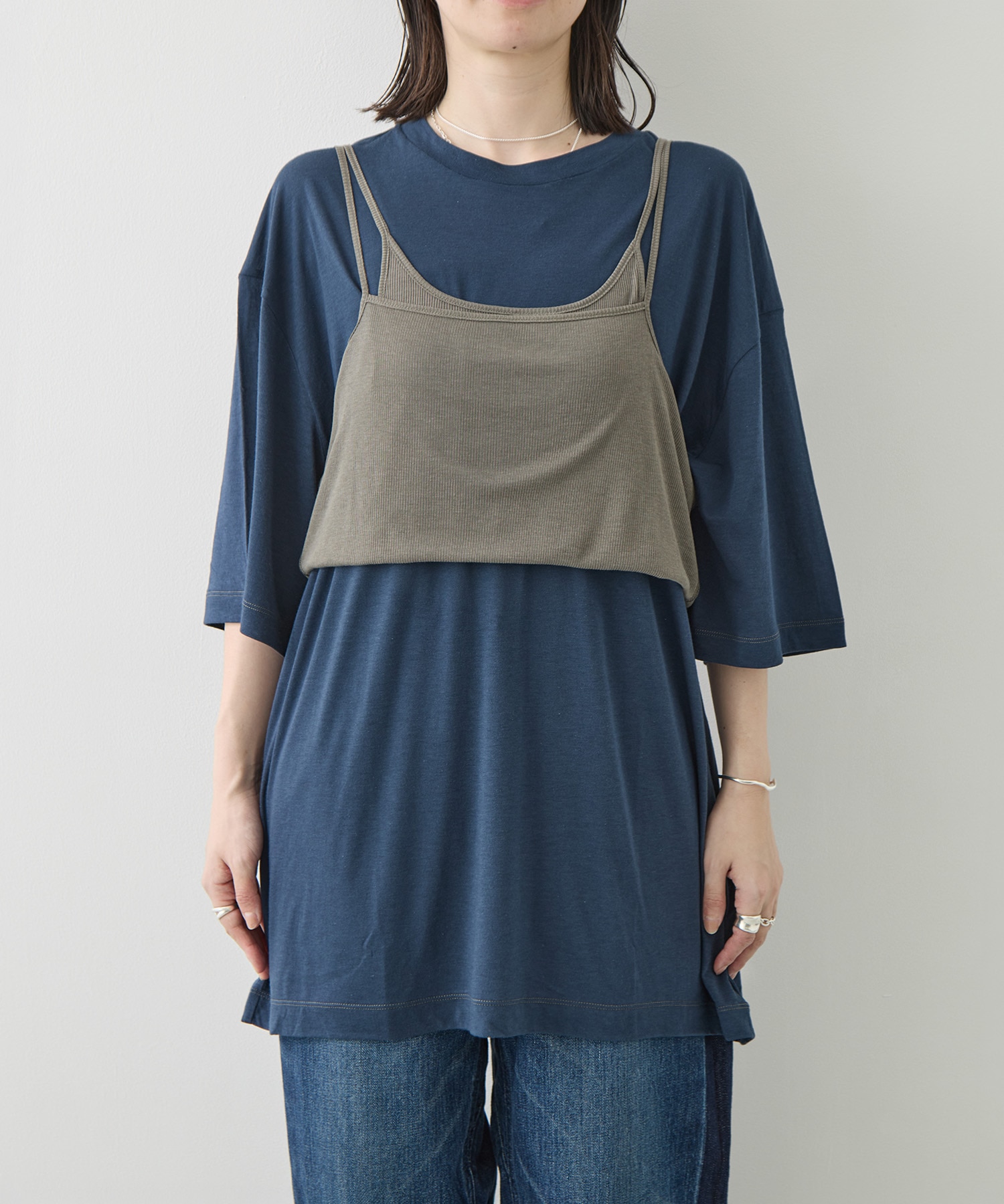 Camisole Top & Loose-fitting Tee - Unit Tops RhodolirioN