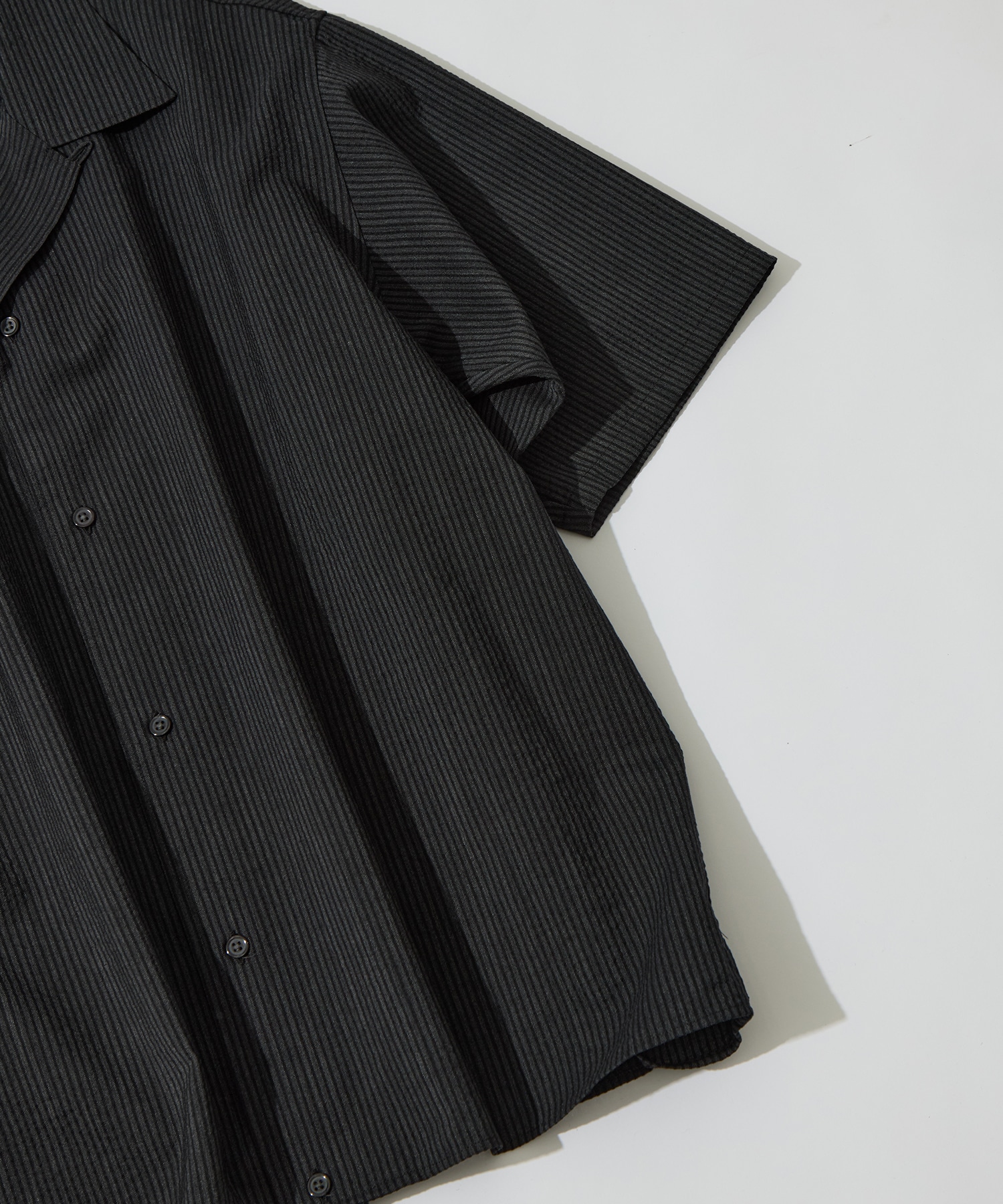 別注OPEN COLLAR S/S SHIRT WITH HEM TAB marka