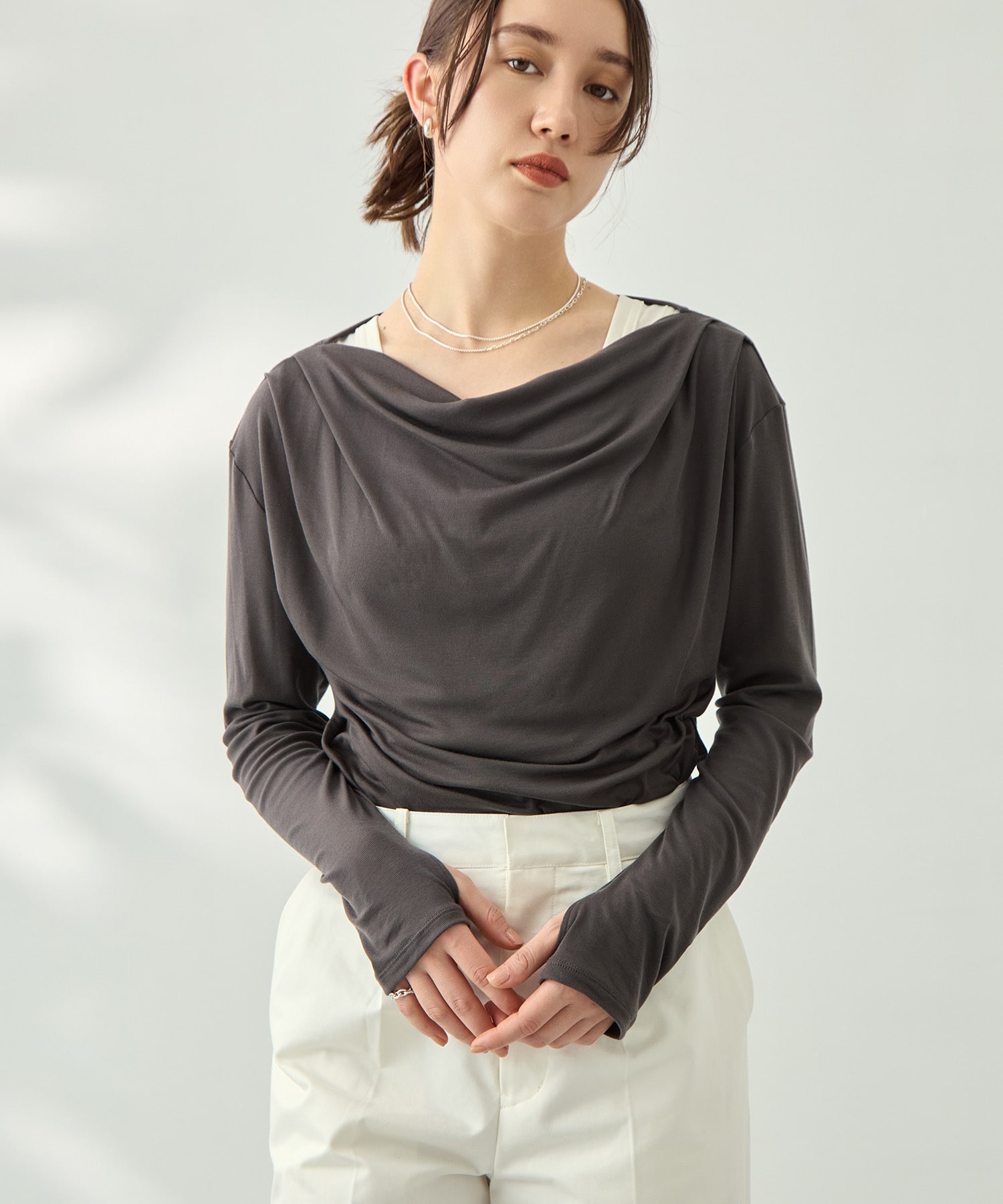 ドレープカットソー KEY TIMEZ