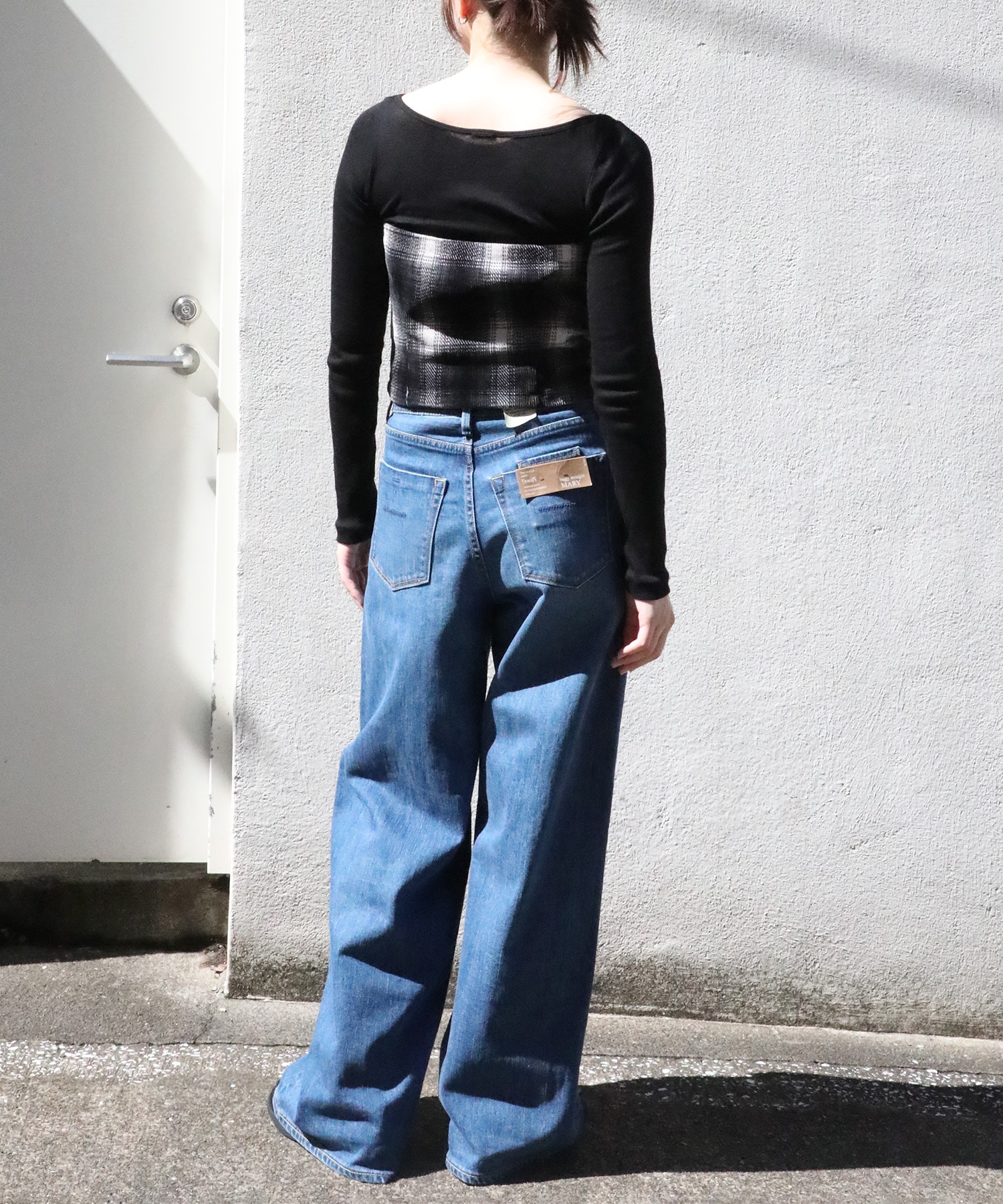 Ombre Check Stretch Corduroy Bustier PHEENY