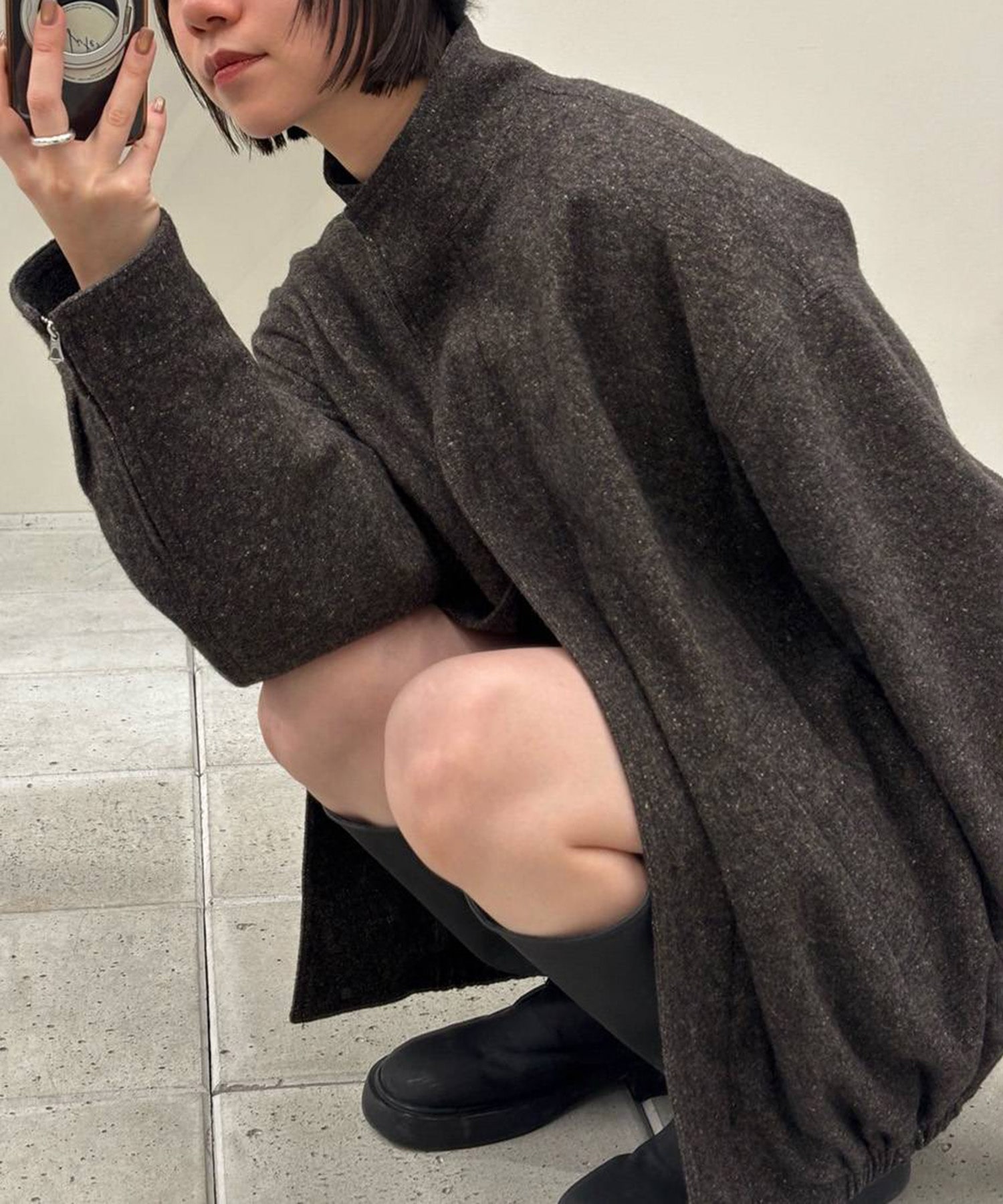 Silknep Tweed Blouson TODAYFUL