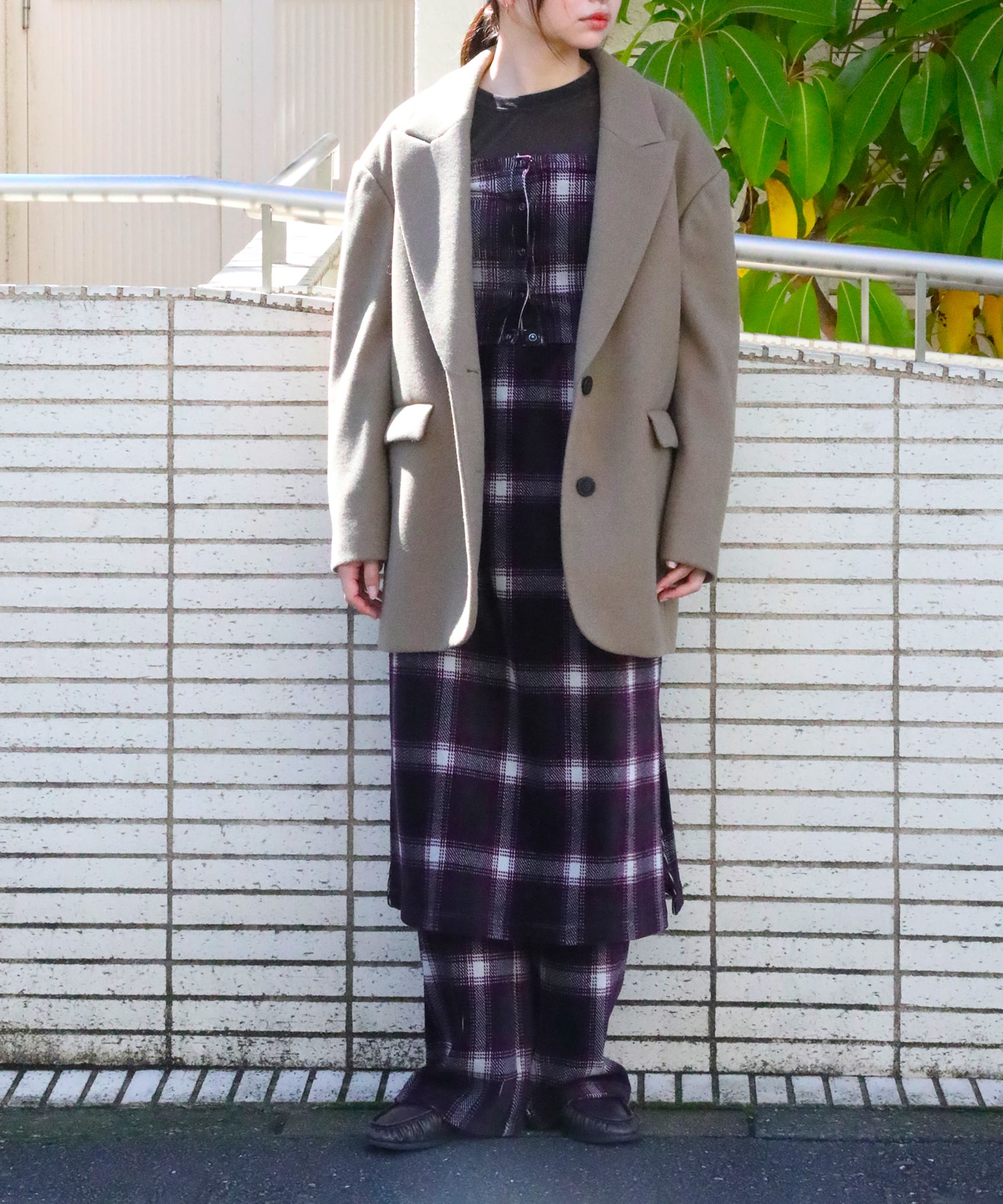 Needle rever stretch Jacket Coat PHEENY