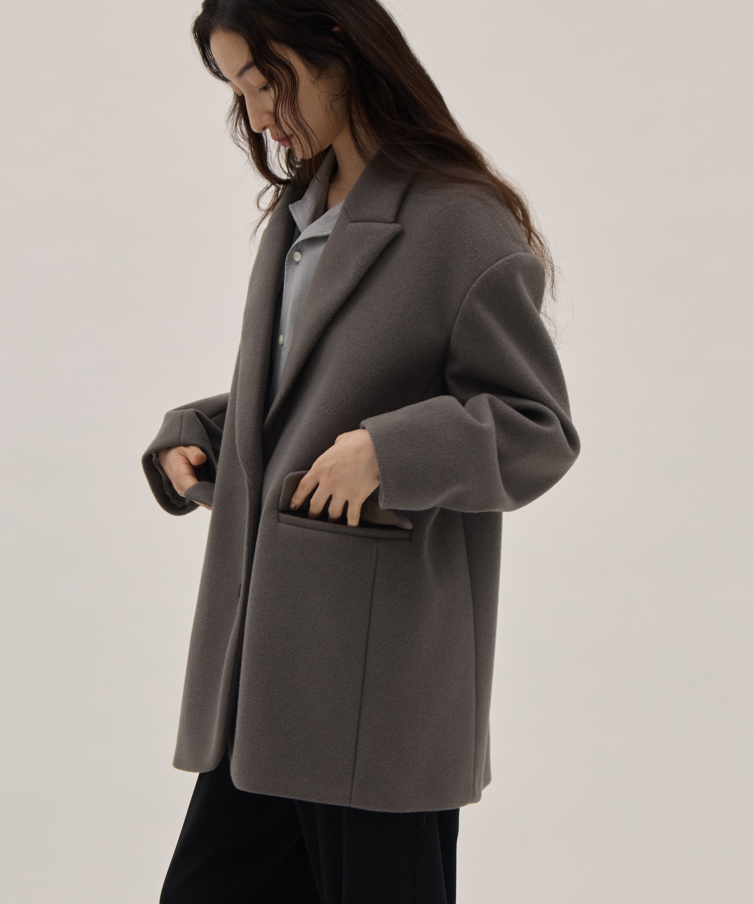 Needle rever stretch Jacket Coat 