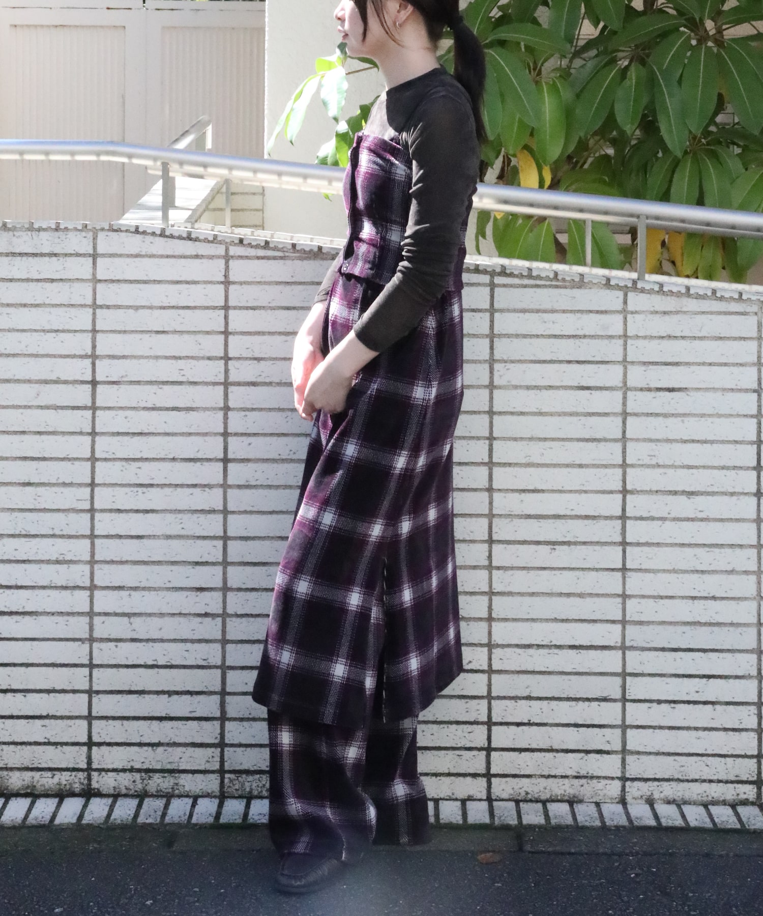 別注Ombre Check Camisole Dress PHEENY