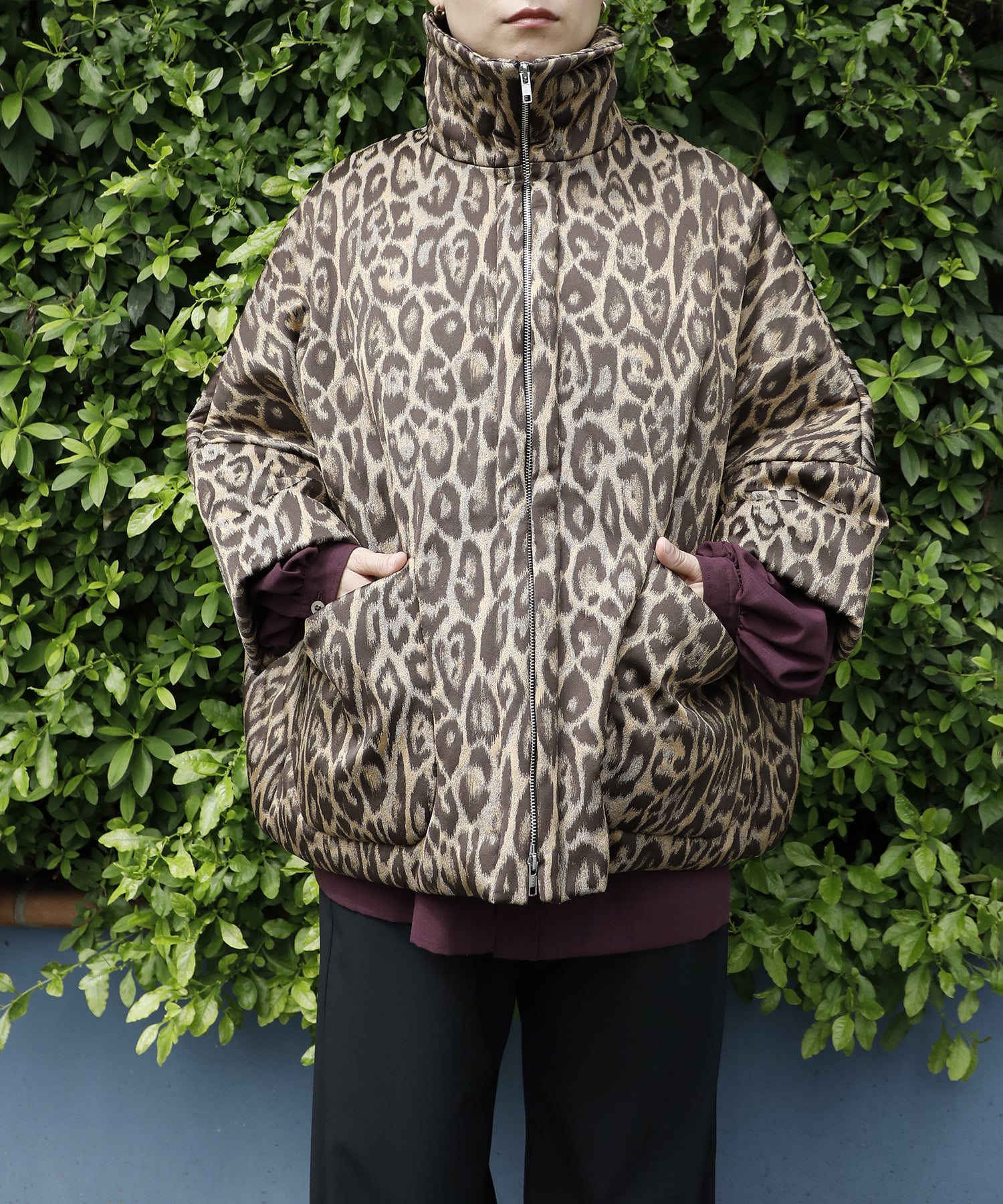 JACQUARD LEOPARD BATTING CT TOURNON.