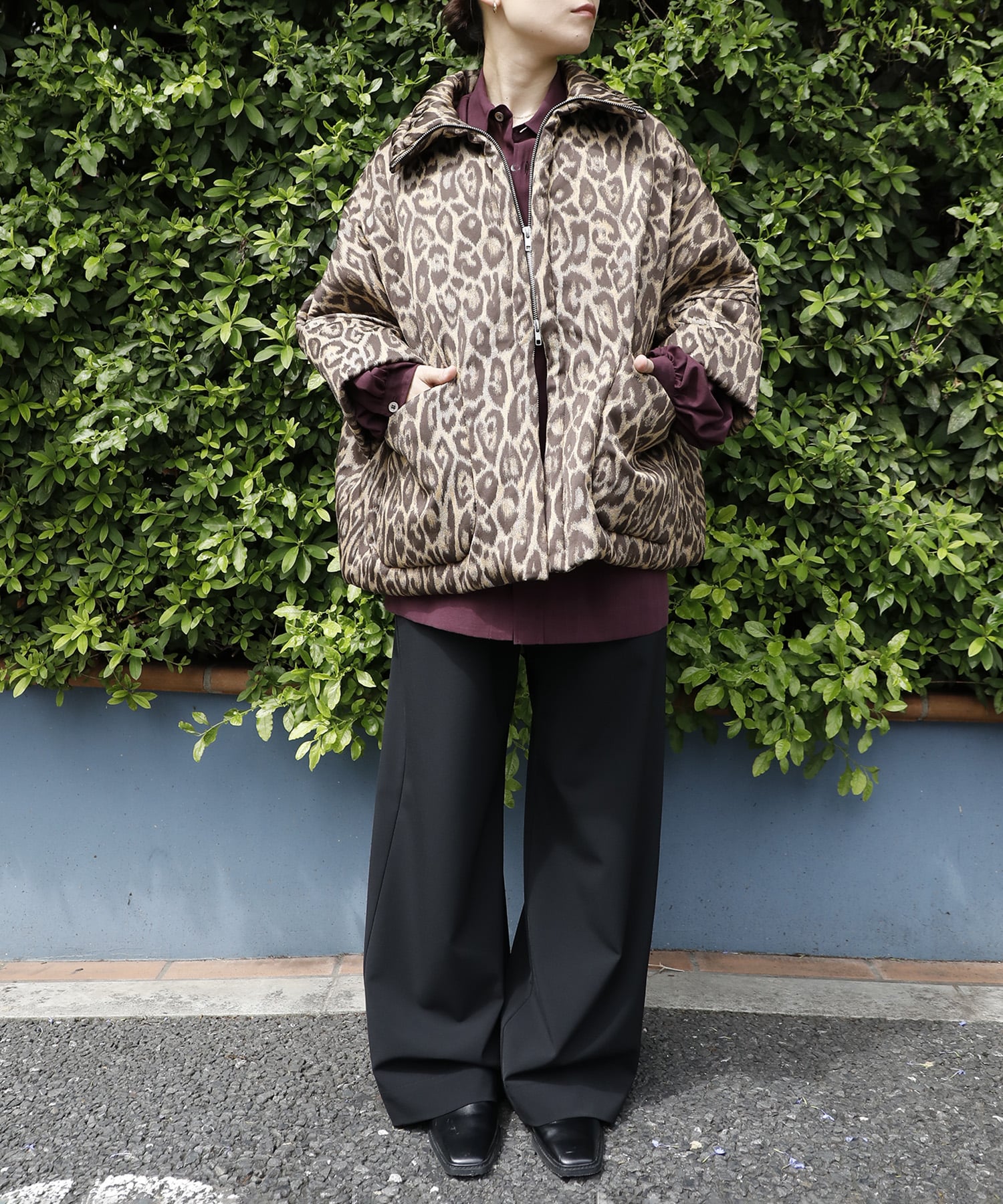 JACQUARD LEOPARD BATTING CT TOURNON.