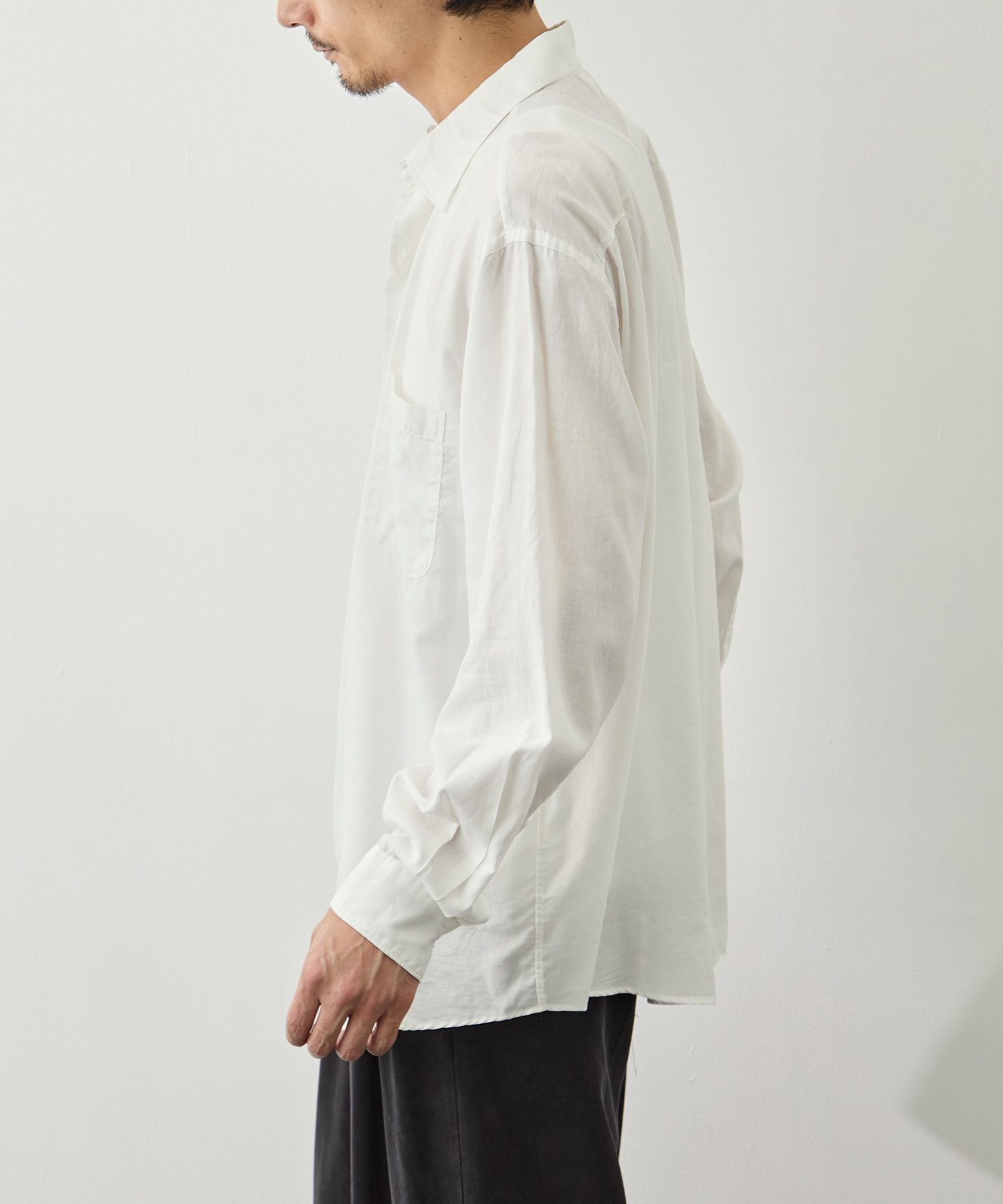 Cotton Silk Twill Garment-dyed Loosed Shirt YOKE