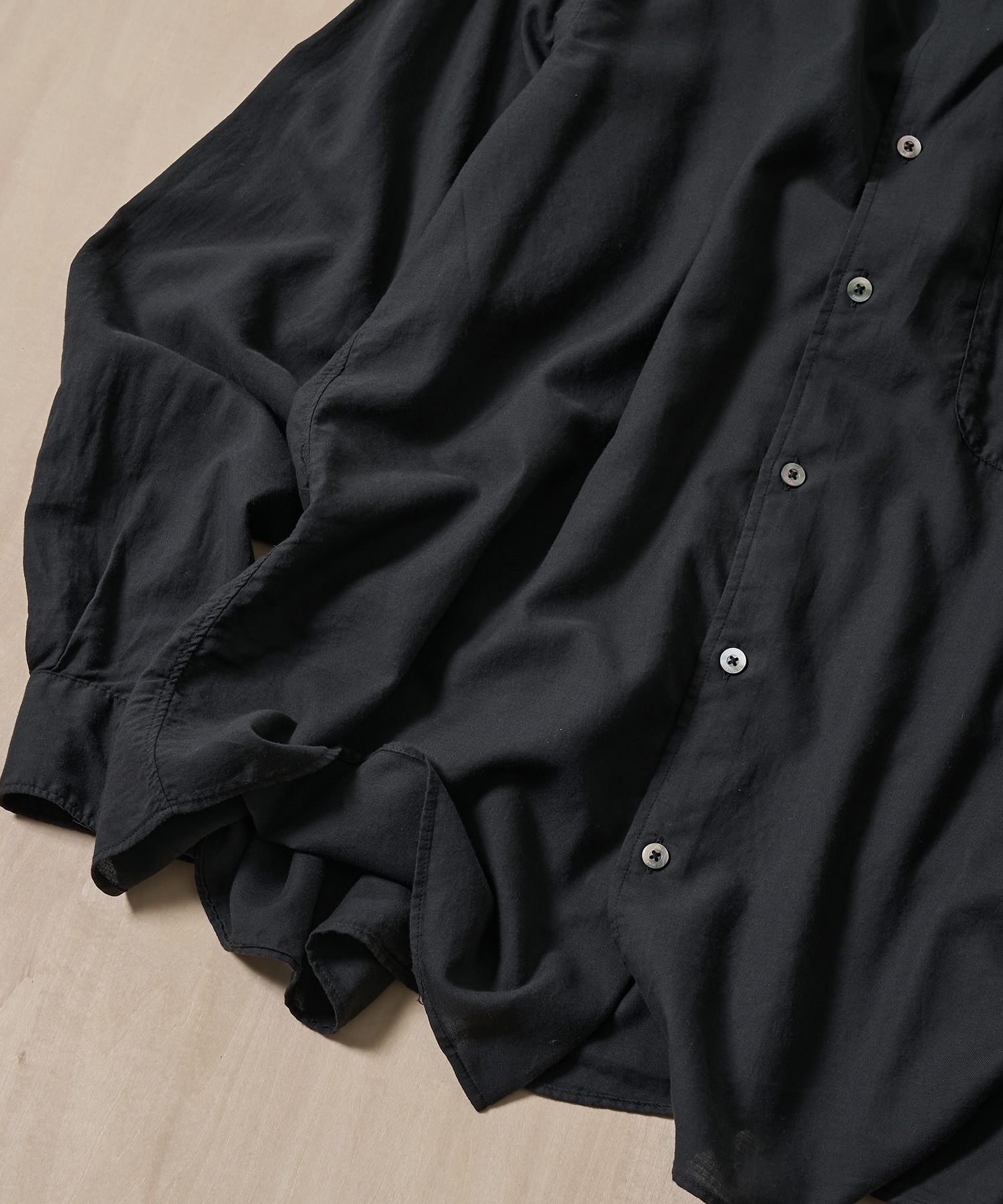 Cotton Silk Twill Garment-dyed Loosed Shirt YOKE