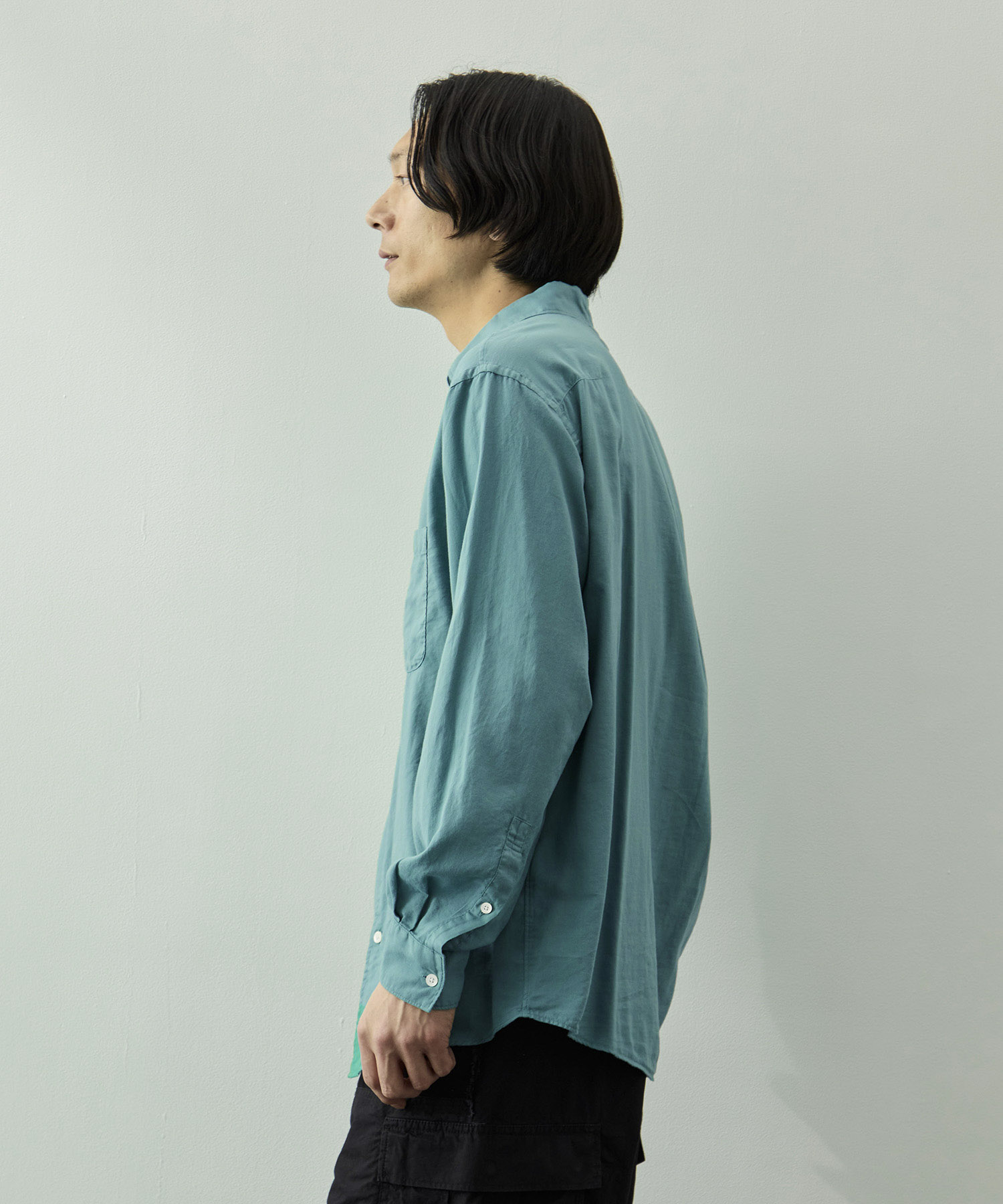 Cotton Silk Twill Garment-dyed Loosed Shirt YOKE