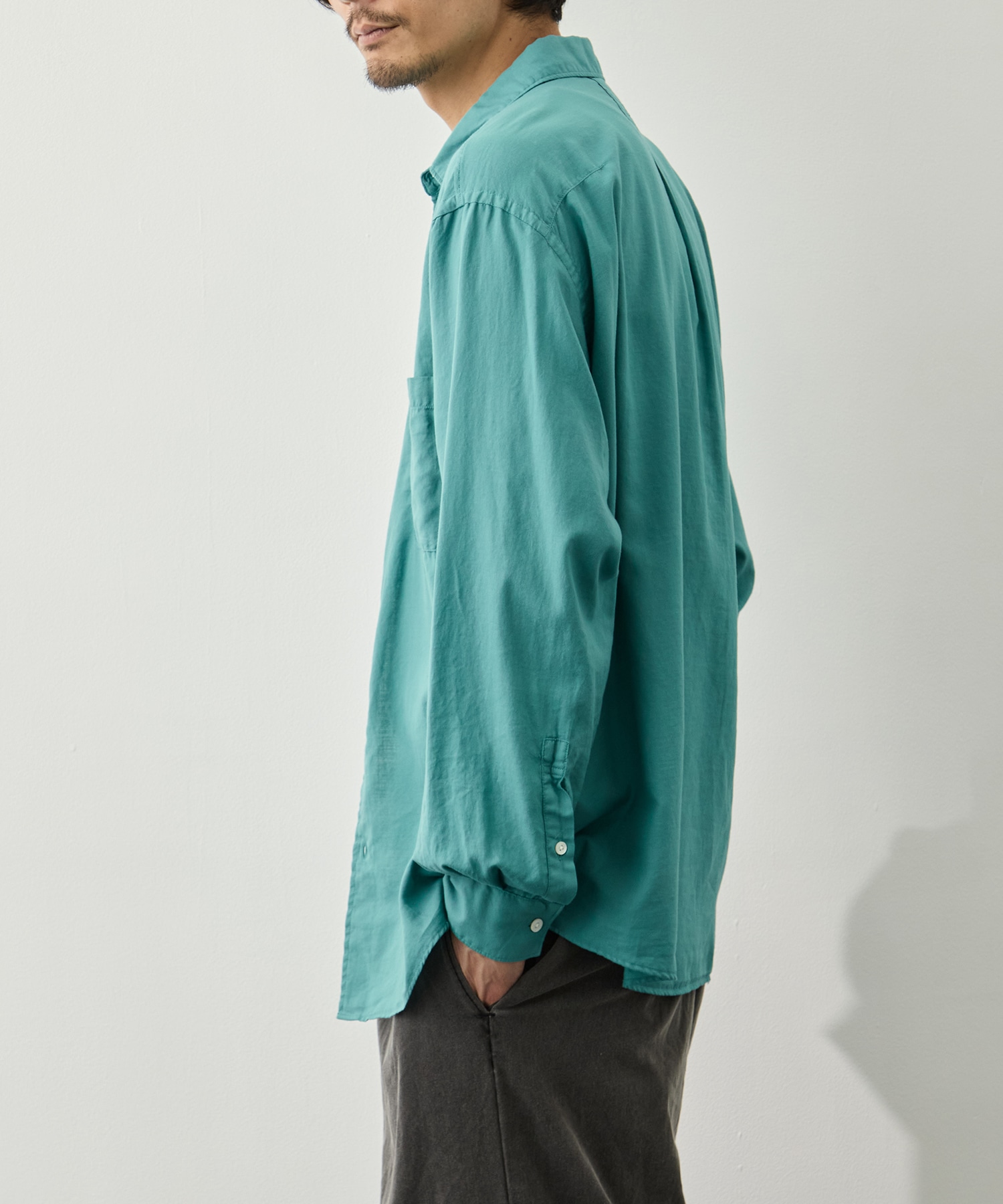 Cotton Silk Twill Garment-dyed Loosed Shirt YOKE