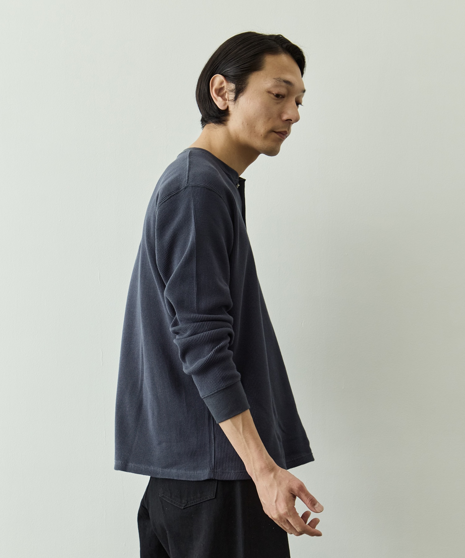 ソフトワッフルヘンリーTee L/S KEY TIMEZ